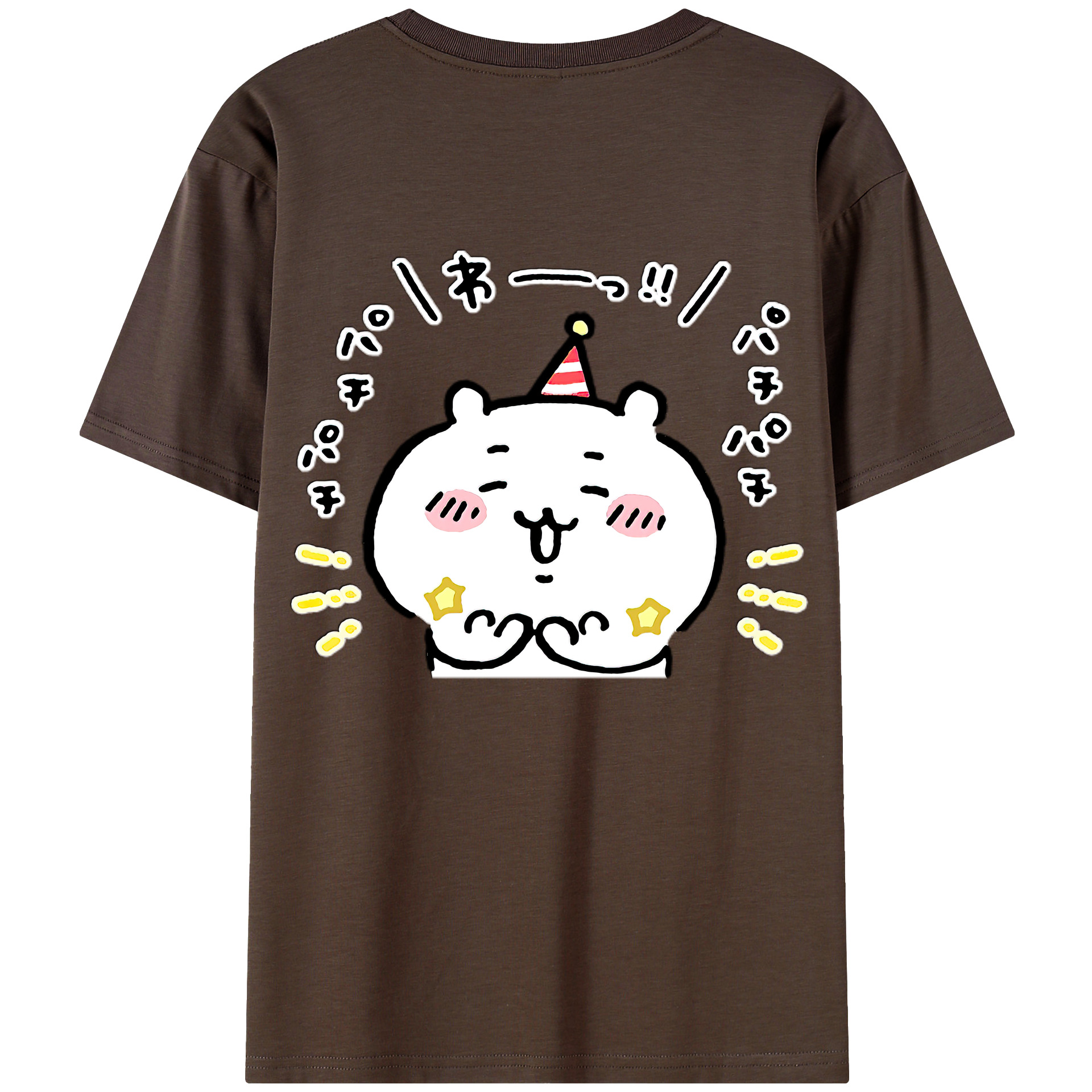 （画像用） ちいかわ ちいかわ Chii-kawa chiikawa 綿100％半袖Tシャツ（背面プリント）