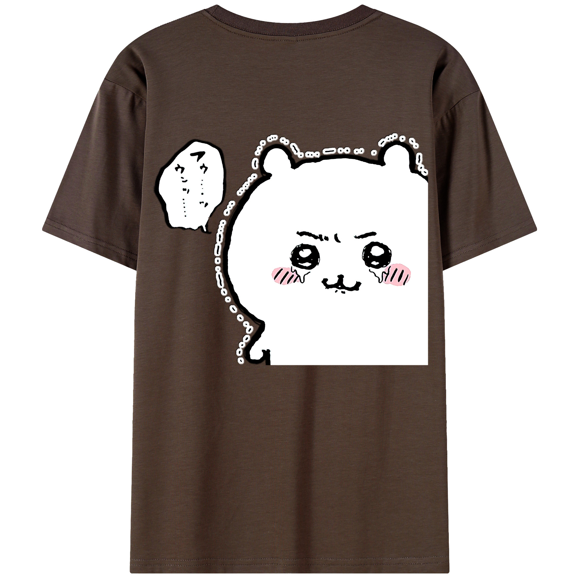 （画像用） ちいかわ ちいかわ Chii-kawa chiikawa 綿100％半袖Tシャツ（背面プリント）