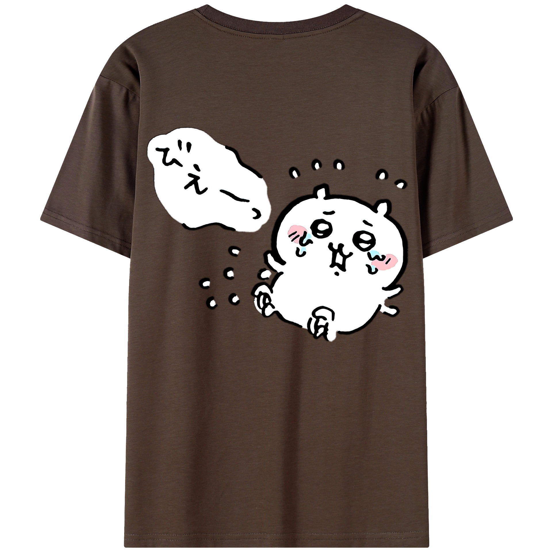 （画像用） ちいかわ ちいかわ Chii-kawa chiikawa 綿100％半袖Tシャツ（背面プリント）