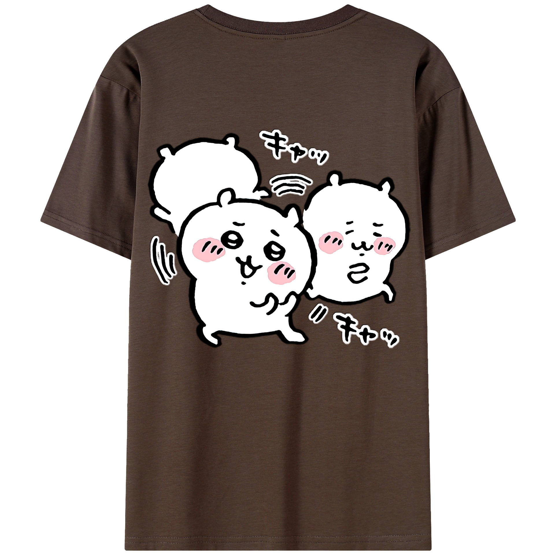 （画像用） ちいかわ ちいかわ Chii-kawa chiikawa 綿100％半袖Tシャツ（背面プリント）