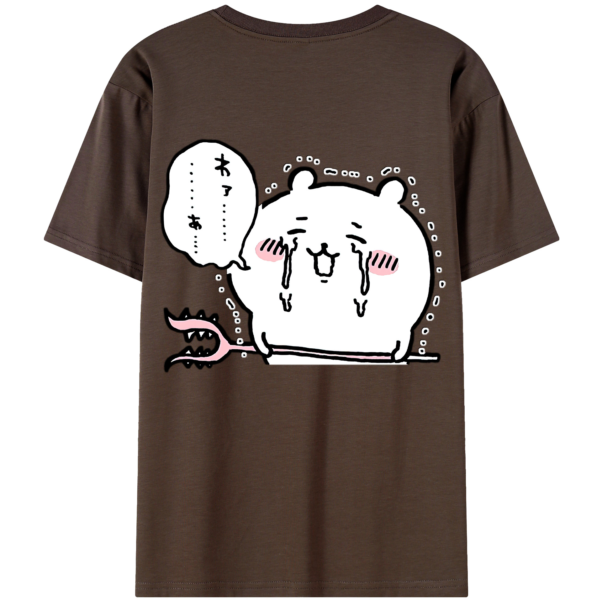 （画像用） ちいかわ ちいかわ Chii-kawa chiikawa 綿100％半袖Tシャツ（背面プリント）