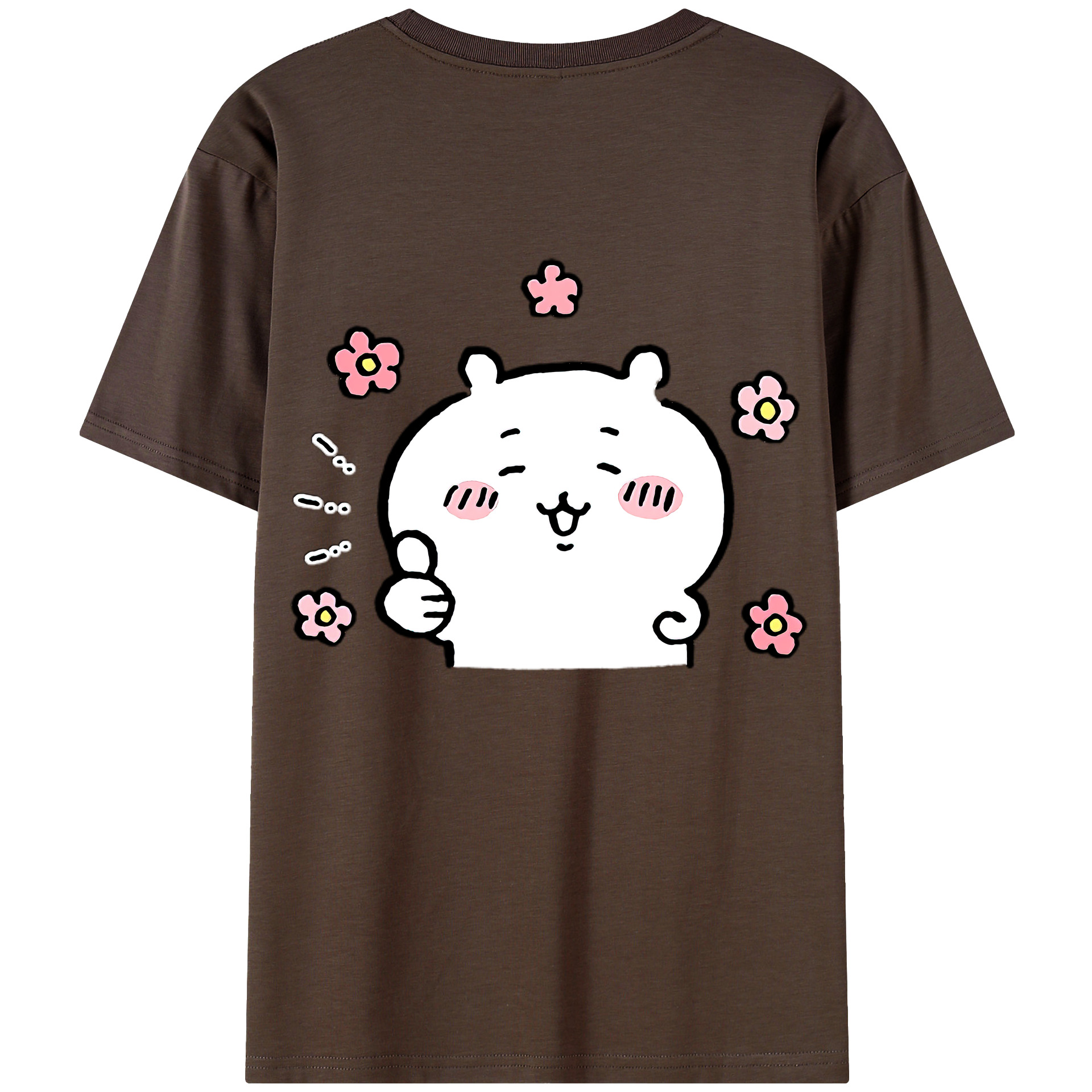 （画像用） ちいかわ ちいかわ Chii-kawa chiikawa 綿100％半袖Tシャツ（背面プリント）