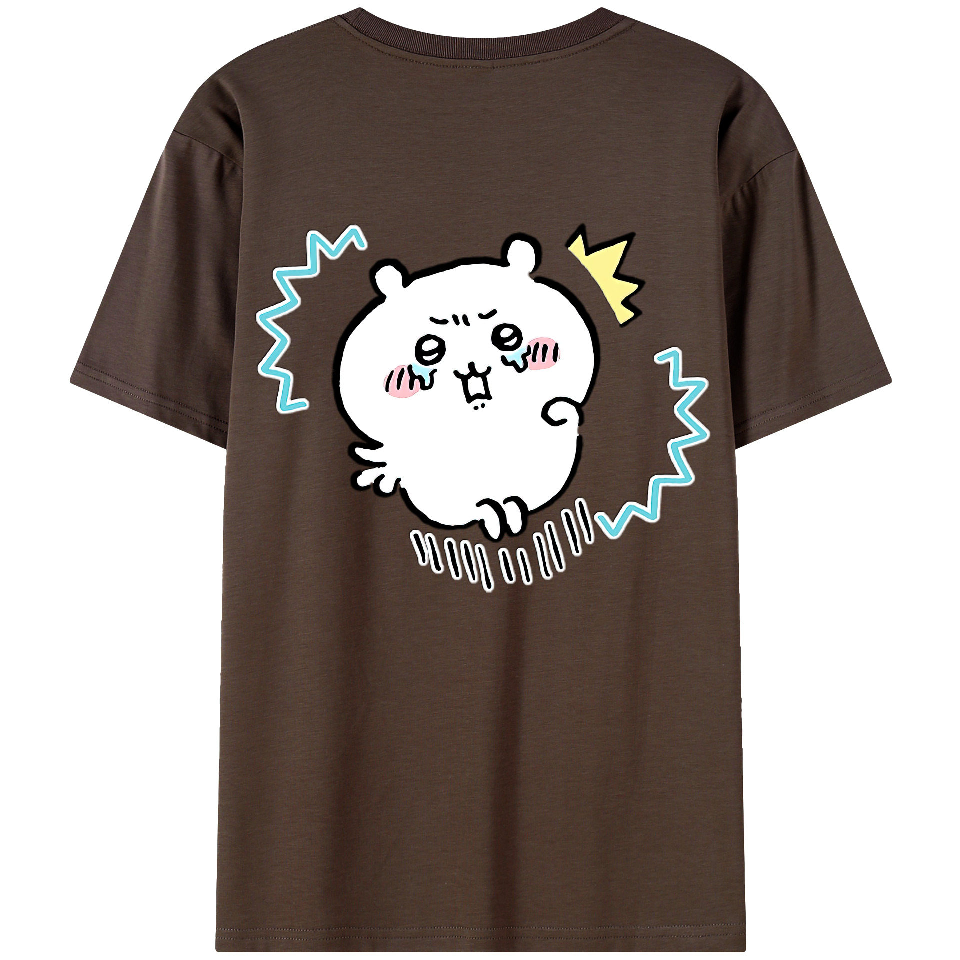 （画像用） ちいかわ ちいかわ Chii-kawa chiikawa 綿100％半袖Tシャツ（背面プリント）