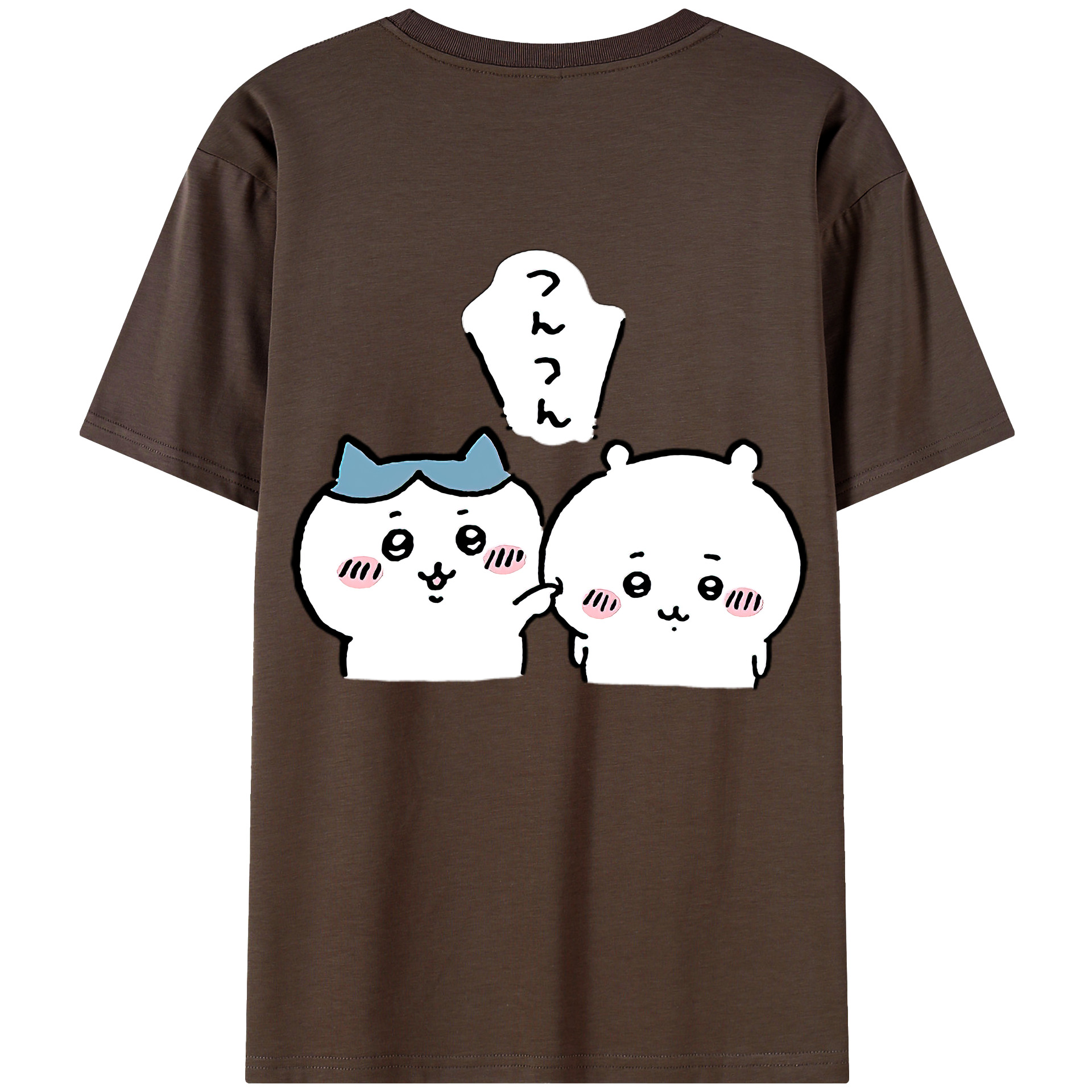 （画像用） ちいかわ ちいかわ Chii-kawa chiikawa 綿100％半袖Tシャツ（背面プリント）