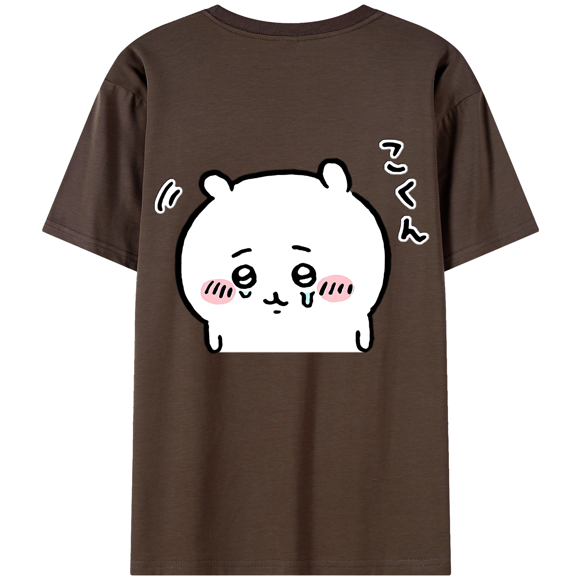 （画像用） ちいかわ ちいかわ Chii-kawa chiikawa 綿100％半袖Tシャツ（背面プリント）