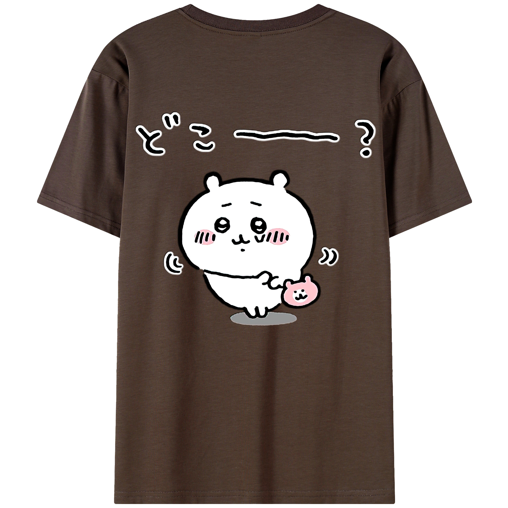（画像用） ちいかわ ちいかわ Chii-kawa chiikawa 綿100％半袖Tシャツ（背面プリント）