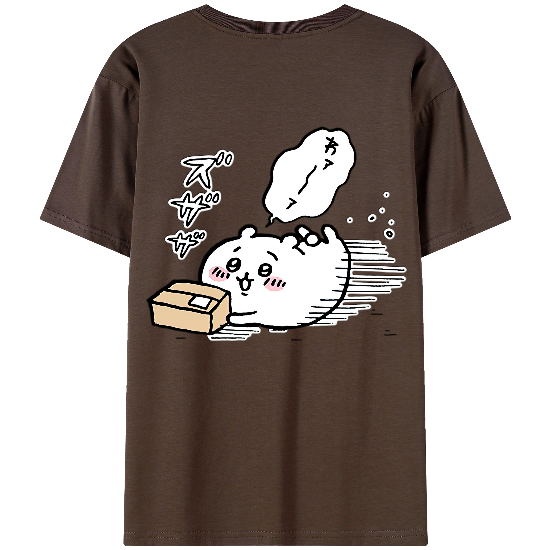 （画像用） ちいかわ ちいかわ Chii-kawa chiikawa 綿100％半袖Tシャツ（背面プリント）