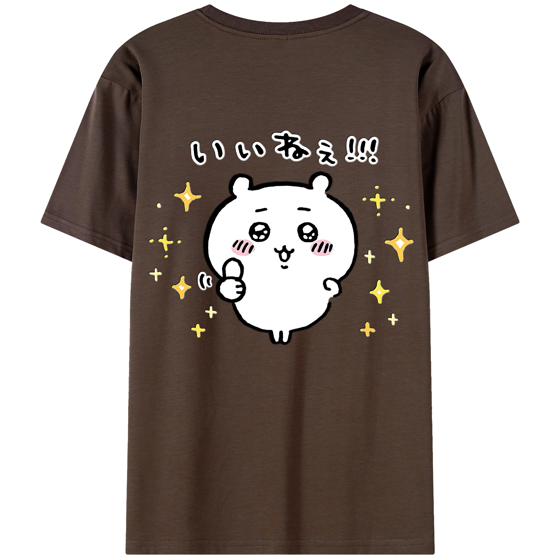 （画像用） ちいかわ ちいかわ Chii-kawa chiikawa 綿100％半袖Tシャツ（背面プリント）