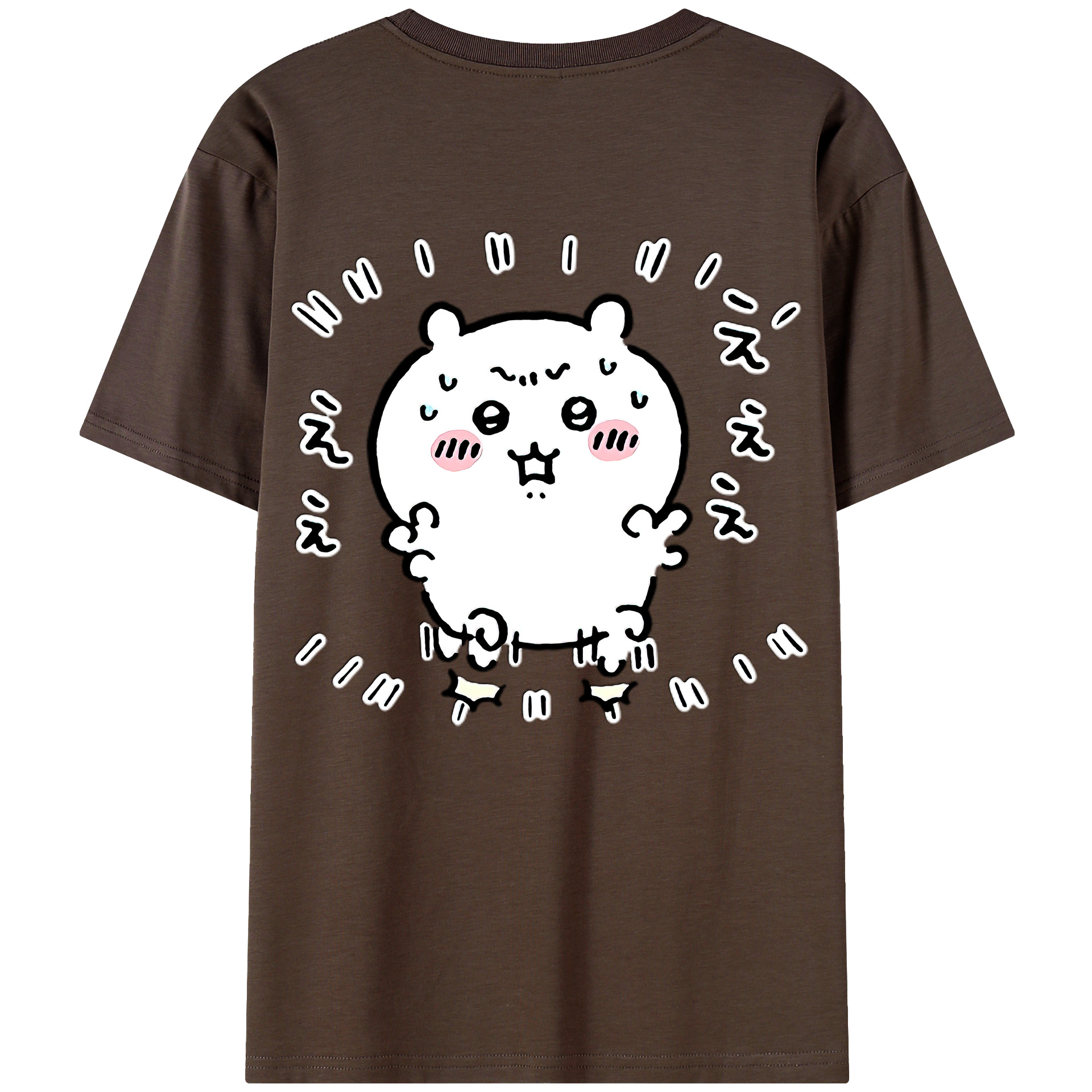 （画像用） ちいかわ ちいかわ Chii-kawa chiikawa 綿100％半袖Tシャツ（背面プリント）