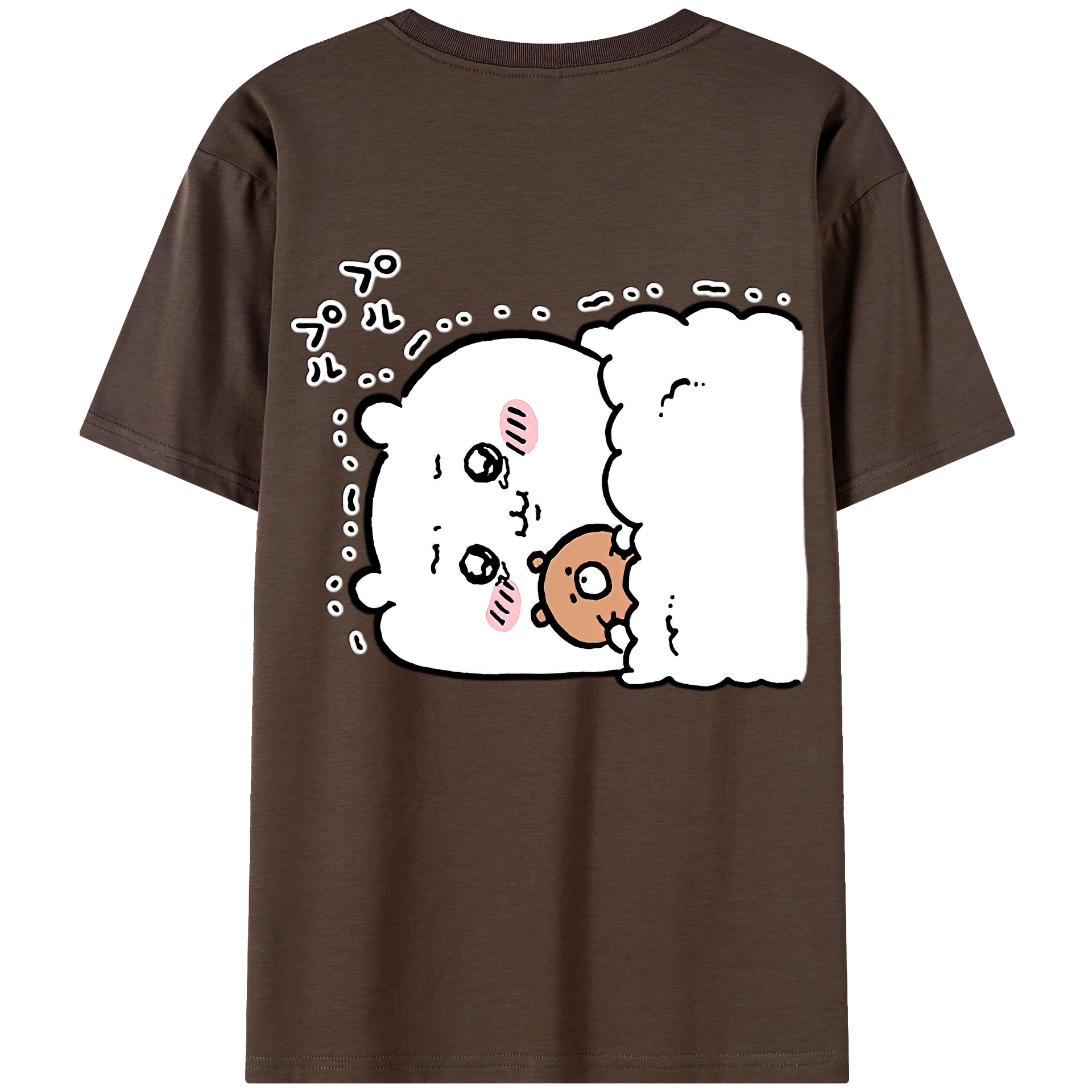 （画像用） ちいかわ ちいかわ Chii-kawa chiikawa 綿100％半袖Tシャツ（背面プリント）