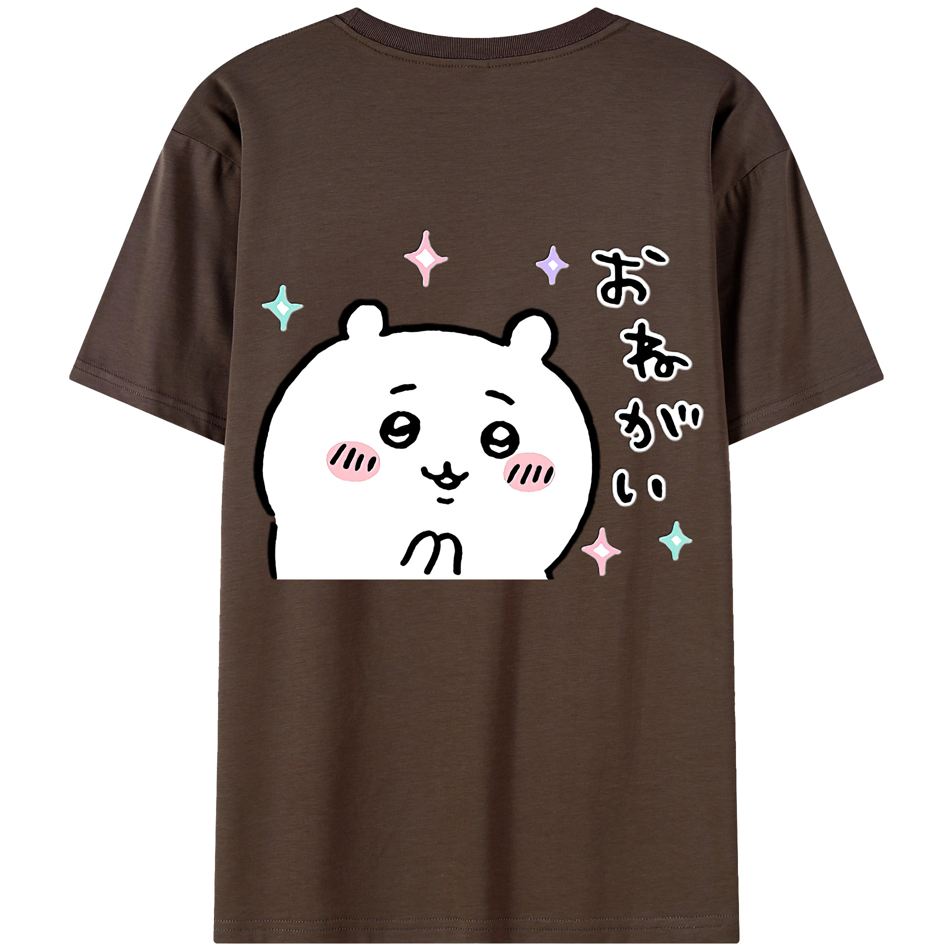 （画像用） ちいかわ ちいかわ Chii-kawa chiikawa 綿100％半袖Tシャツ（背面プリント）