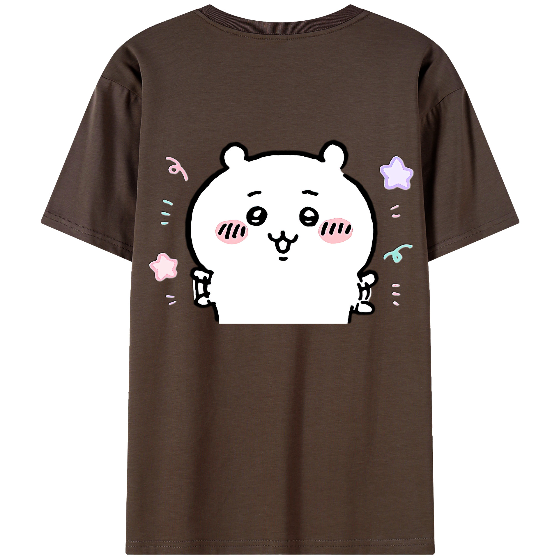 （画像用） ちいかわ ちいかわ Chii-kawa chiikawa 綿100％半袖Tシャツ（背面プリント）