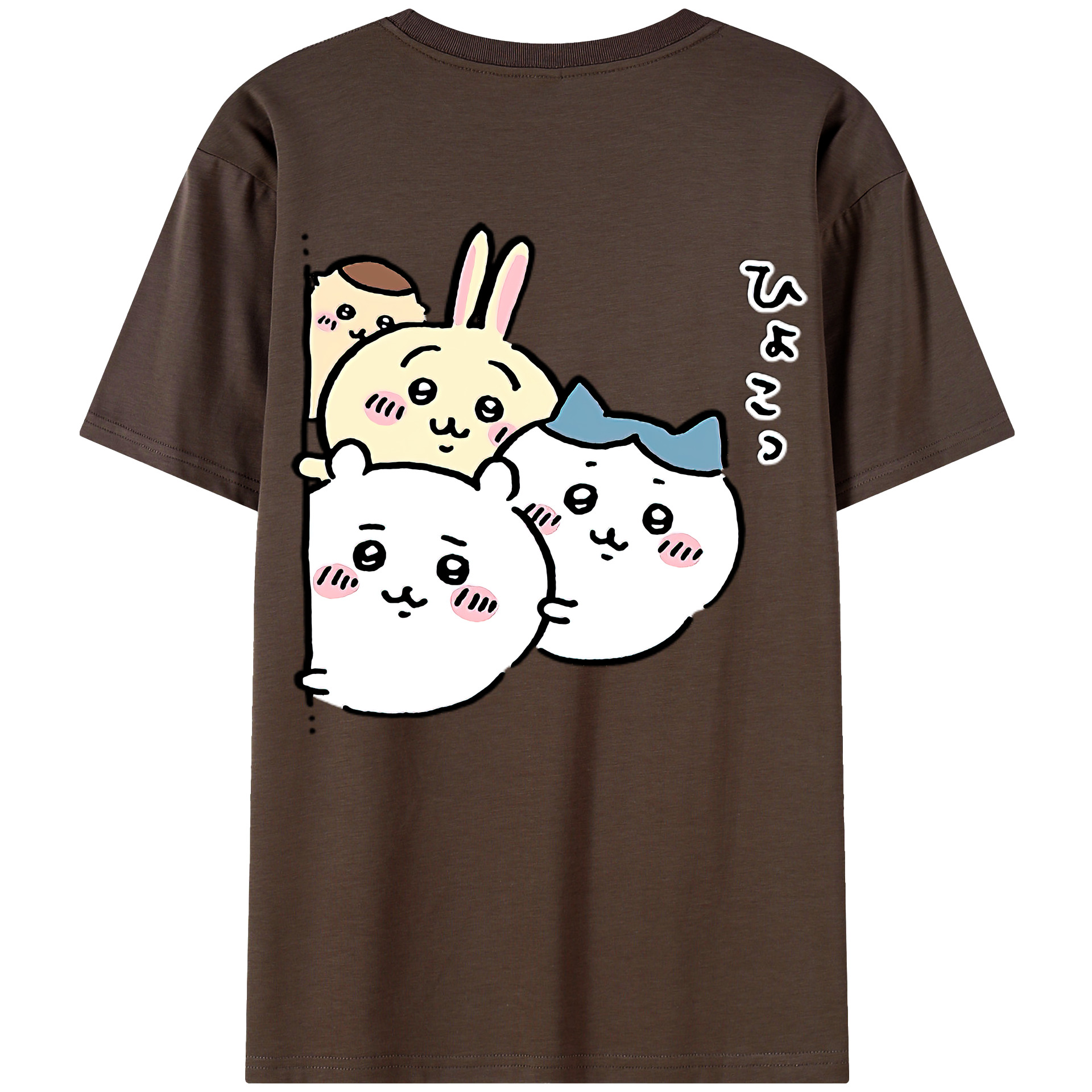（画像用） ちいかわ ちいかわ Chii-kawa chiikawa 綿100％半袖Tシャツ（背面プリント）