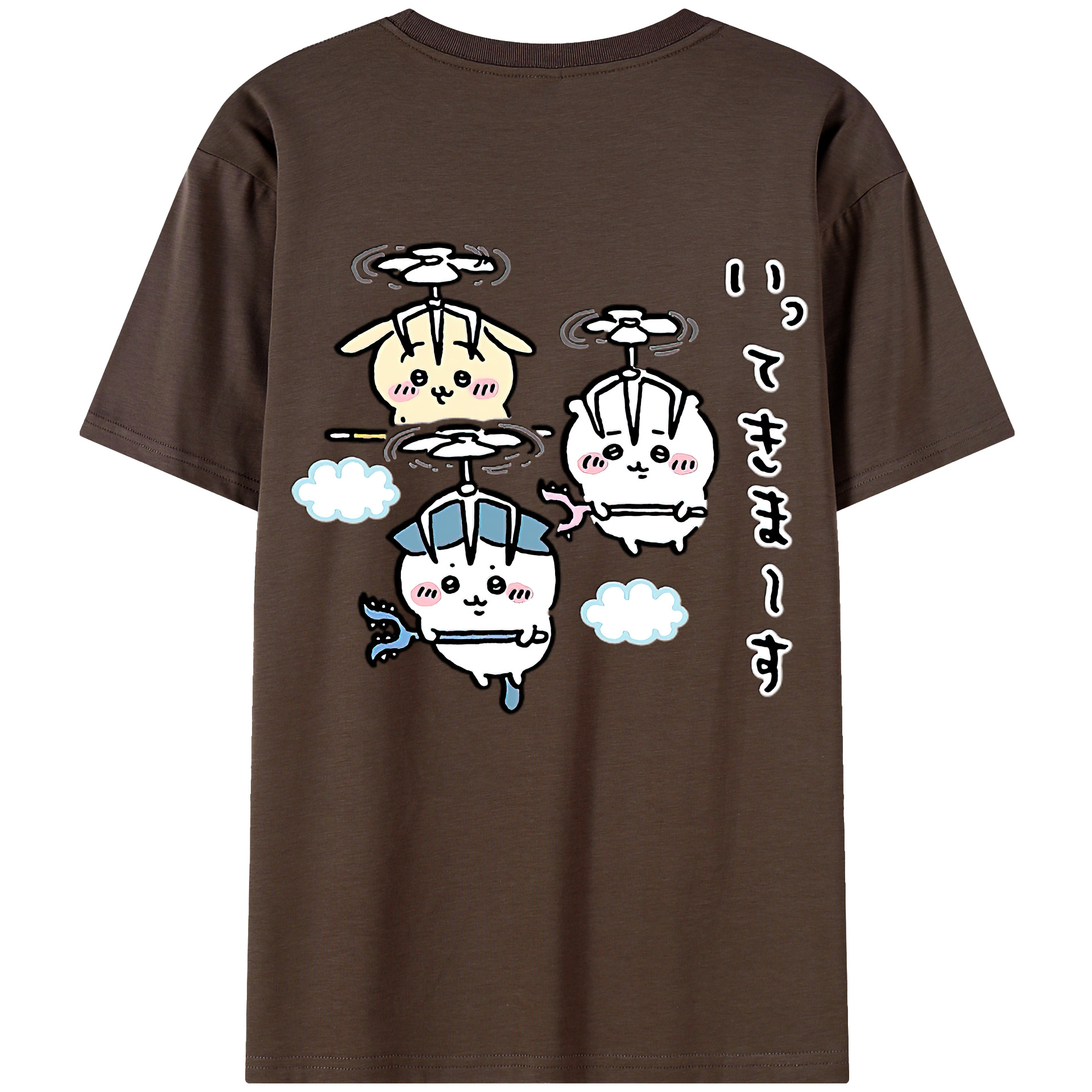 （画像用） ちいかわ ちいかわ Chii-kawa chiikawa 綿100％半袖Tシャツ（背面プリント）