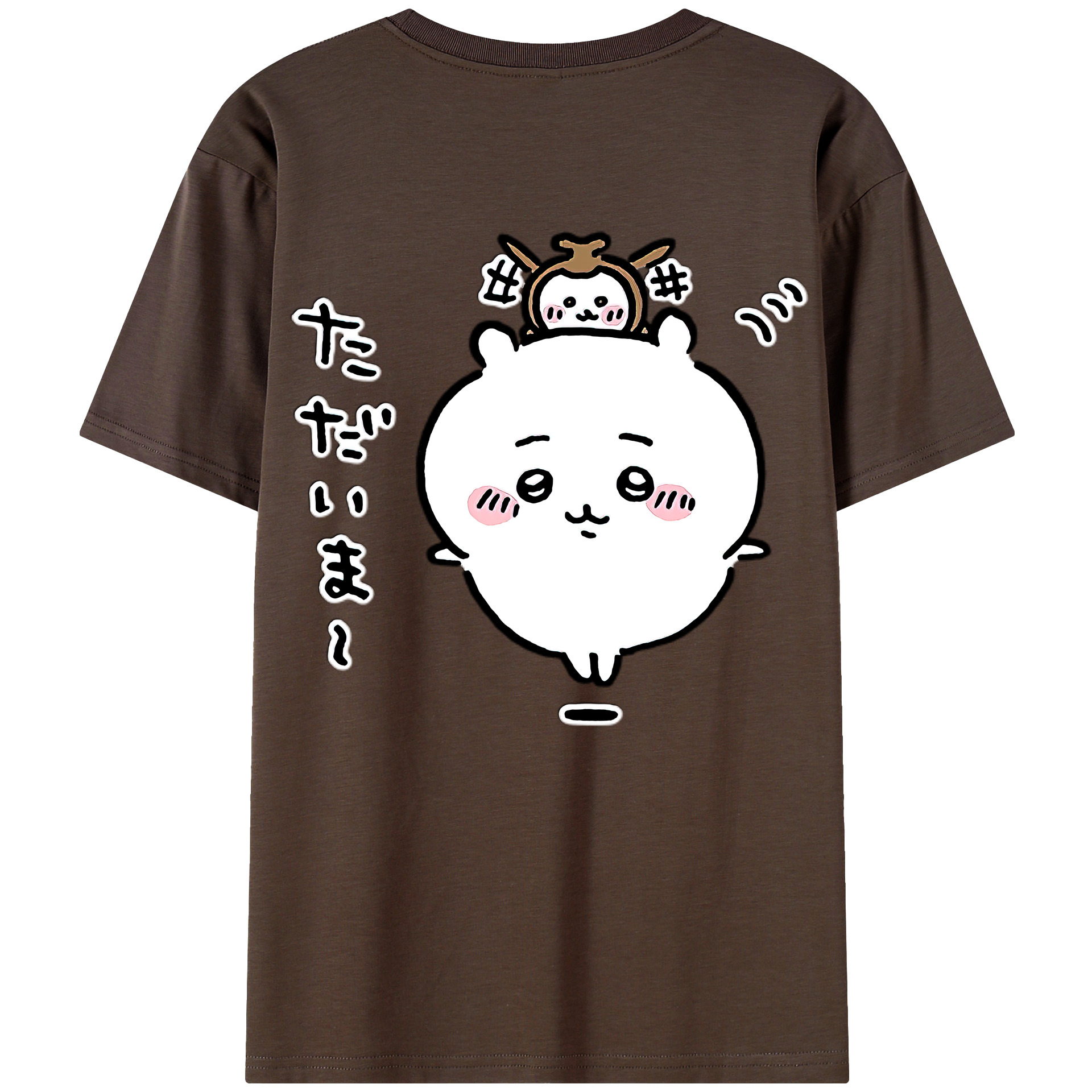 （画像用） ちいかわ ちいかわ Chii-kawa chiikawa 綿100％半袖Tシャツ（背面プリント）