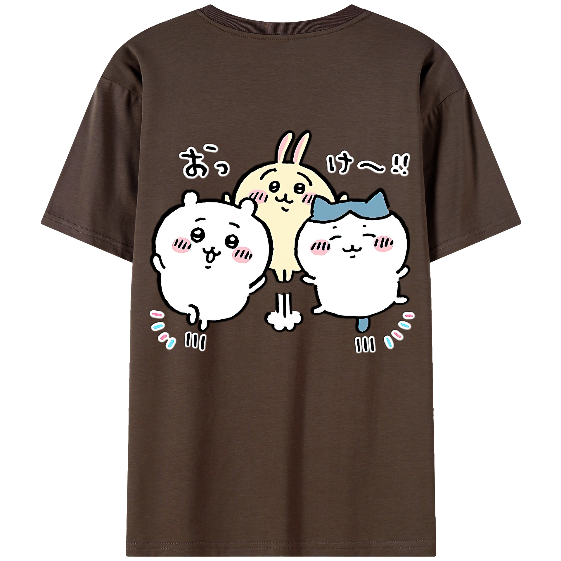 （画像用） ちいかわ ちいかわ Chii-kawa chiikawa 綿100％半袖Tシャツ（背面プリント）