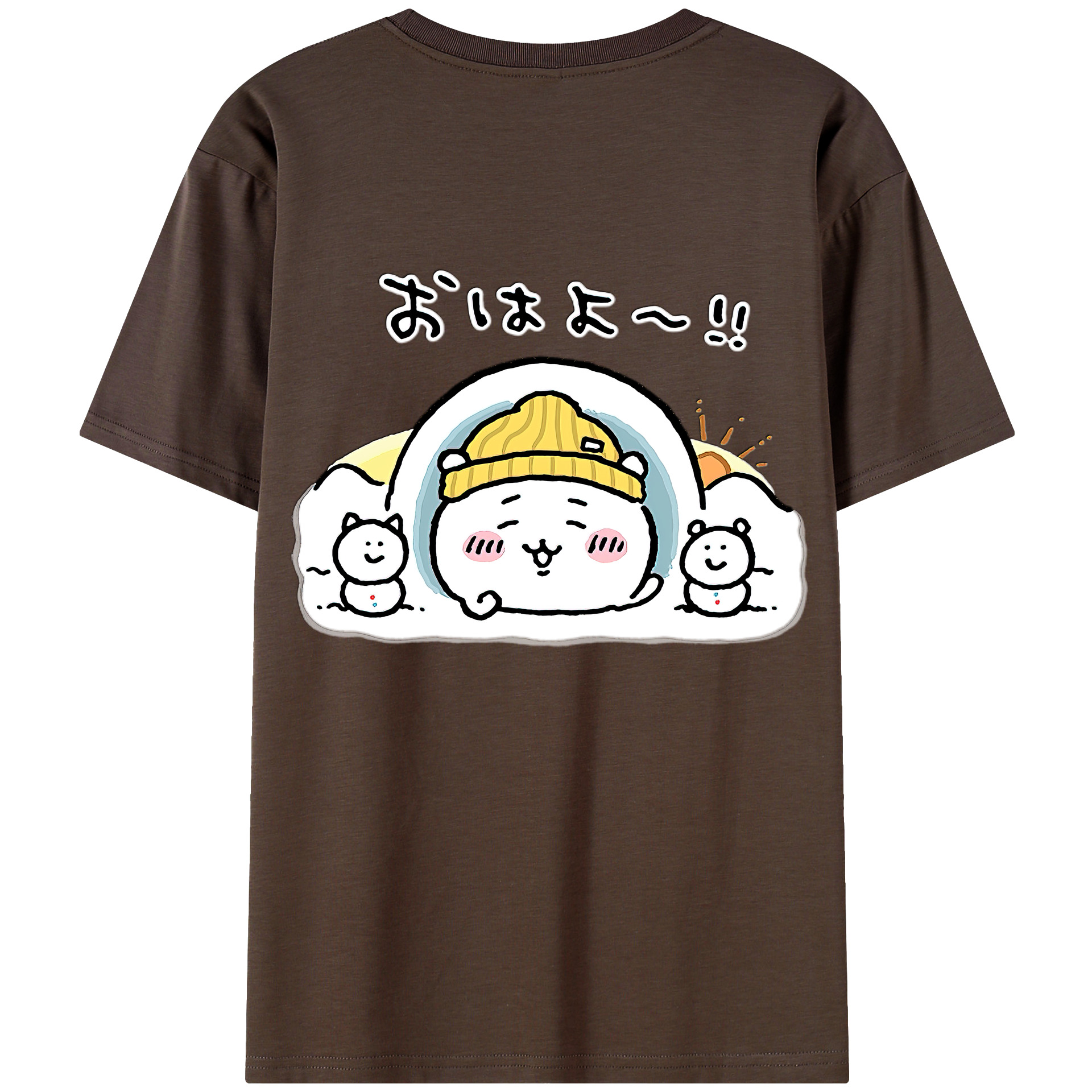 （画像用） ちいかわ ちいかわ Chii-kawa chiikawa 綿100％半袖Tシャツ（背面プリント）