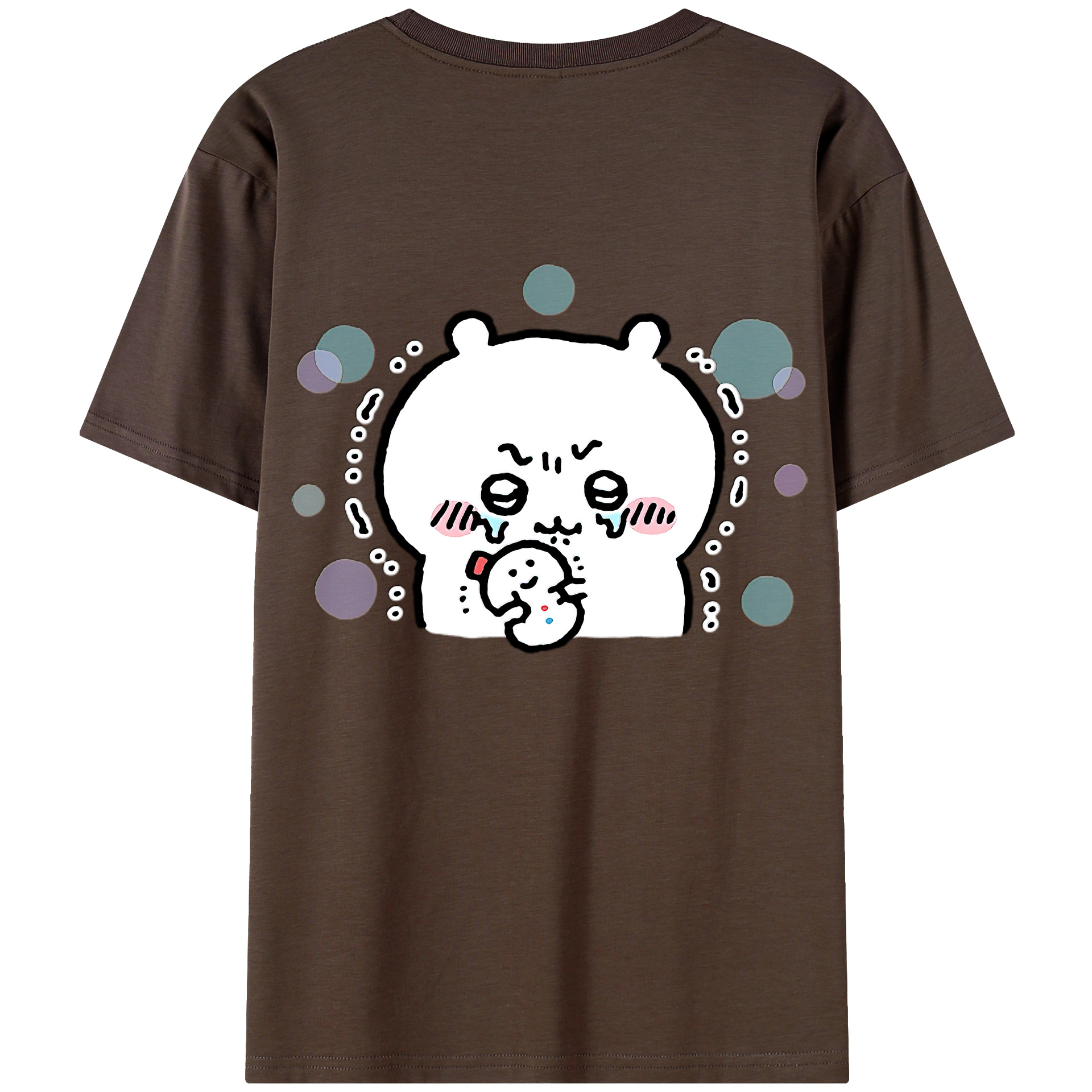 （画像用） ちいかわ ちいかわ Chii-kawa chiikawa 綿100％半袖Tシャツ（背面プリント）