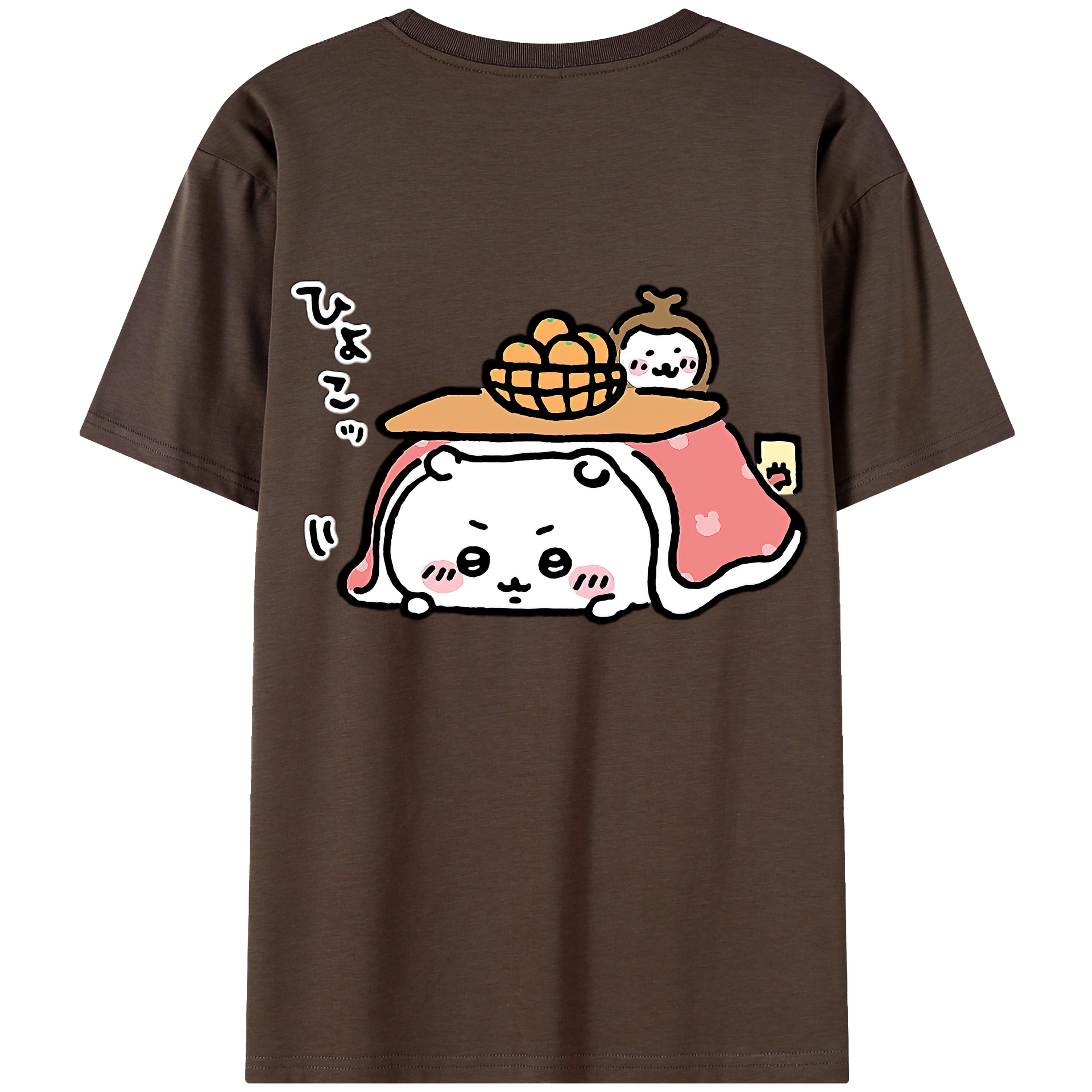 （画像用） ちいかわ ちいかわ Chii-kawa chiikawa 綿100％半袖Tシャツ（背面プリント）