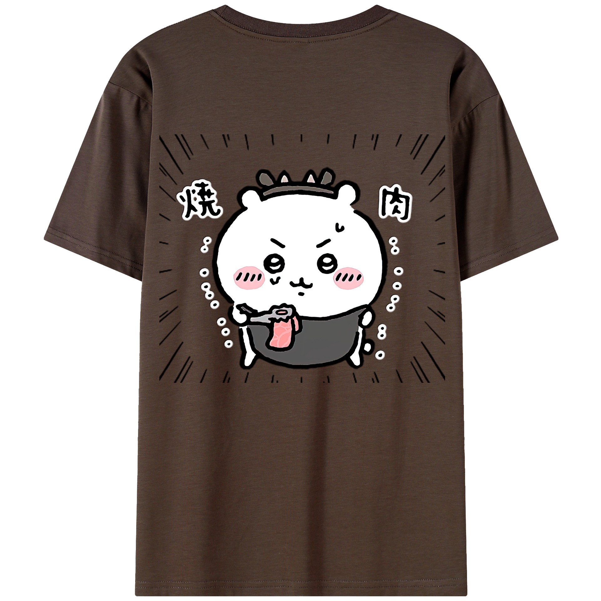 （画像用） ちいかわ ちいかわ Chii-kawa chiikawa 綿100％半袖Tシャツ（背面プリント）