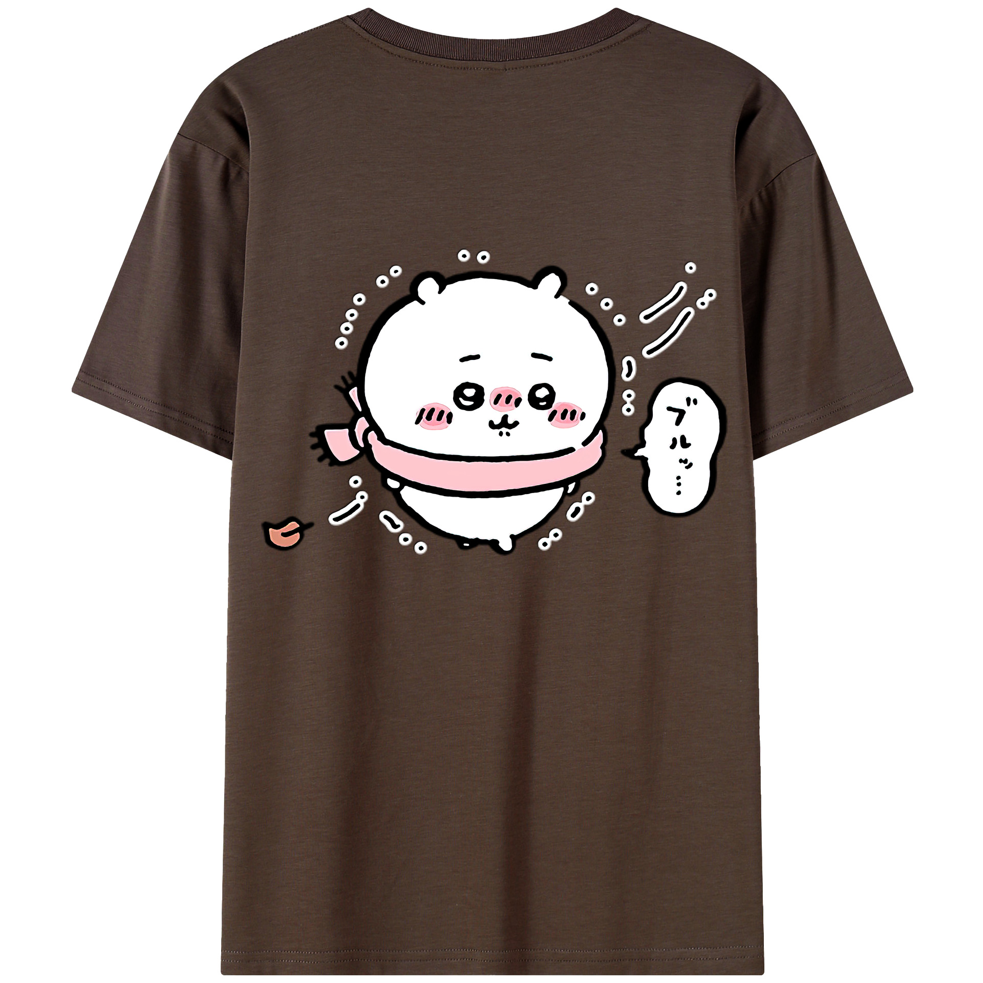 （画像用） ちいかわ ちいかわ Chii-kawa chiikawa 綿100％半袖Tシャツ（背面プリント）