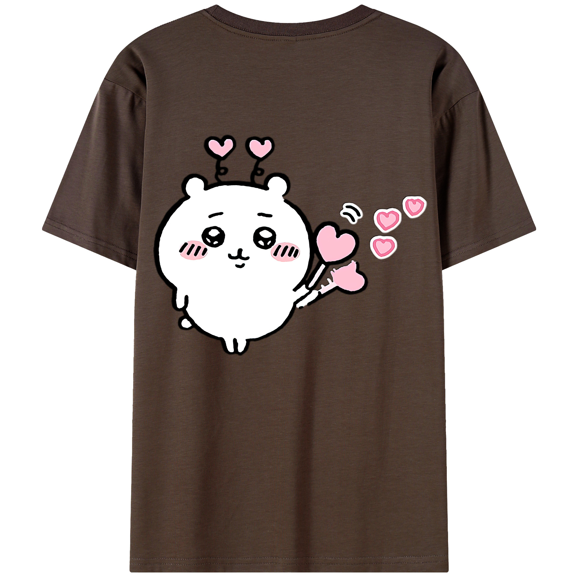 （画像用） ちいかわ ちいかわ Chii-kawa chiikawa 綿100％半袖Tシャツ（背面プリント）