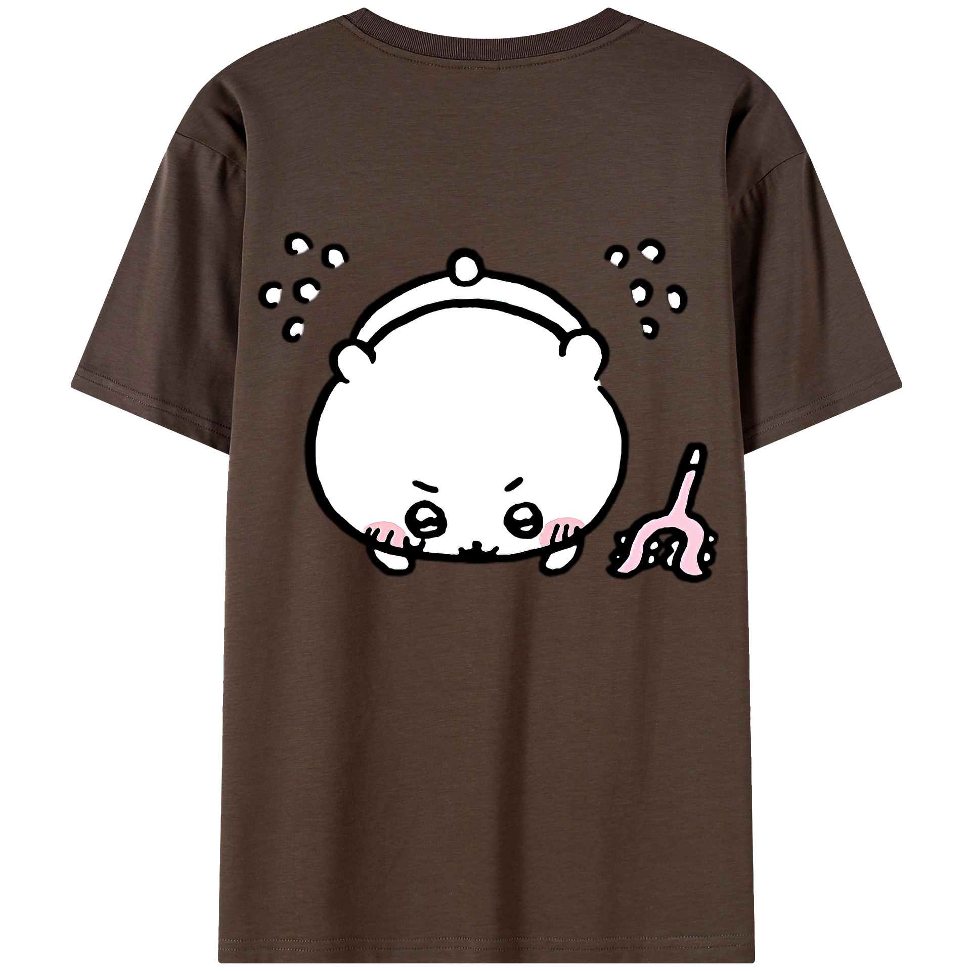（画像用） ちいかわ ちいかわ Chii-kawa chiikawa 綿100％半袖Tシャツ（背面プリント）