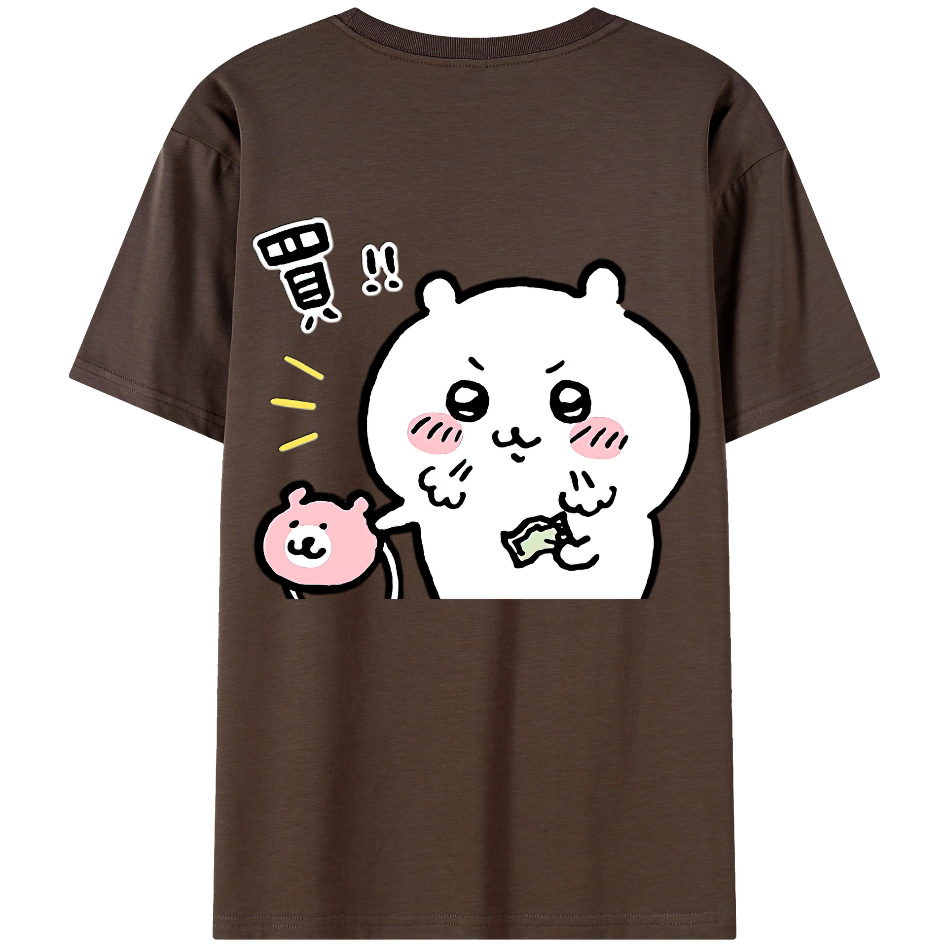 （画像用） ちいかわ ちいかわ Chii-kawa chiikawa 綿100％半袖Tシャツ（背面プリント）