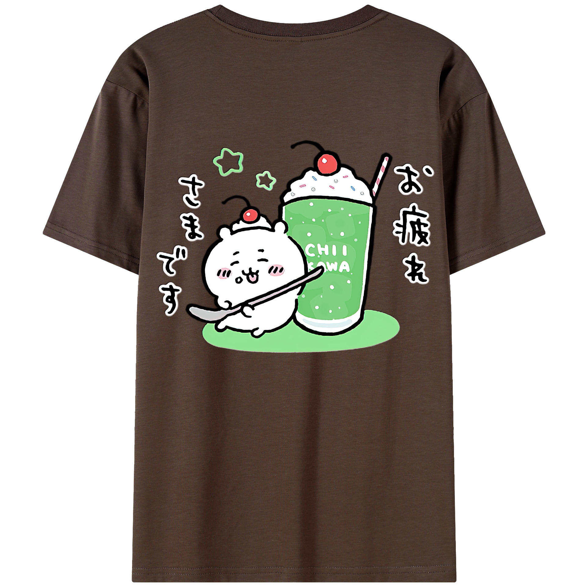 （画像用） ちいかわ ちいかわ Chii-kawa chiikawa 綿100％半袖Tシャツ（背面プリント）