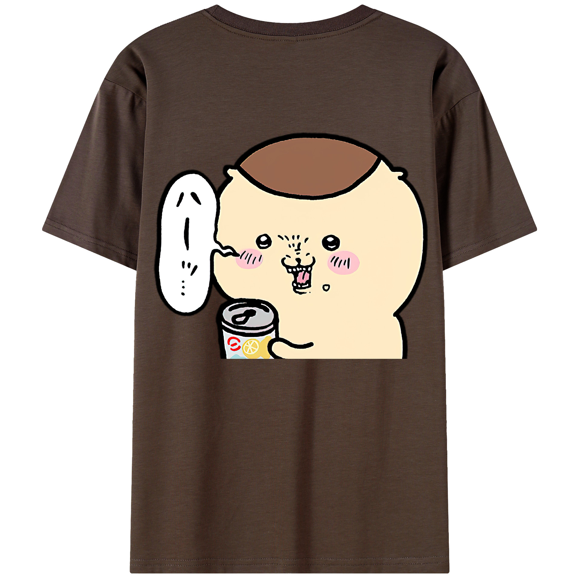 （画像用） ちいかわ くりまんじゅう Chii-kawa kuri manjū 綿100％半袖Tシャツ（背面プリント）