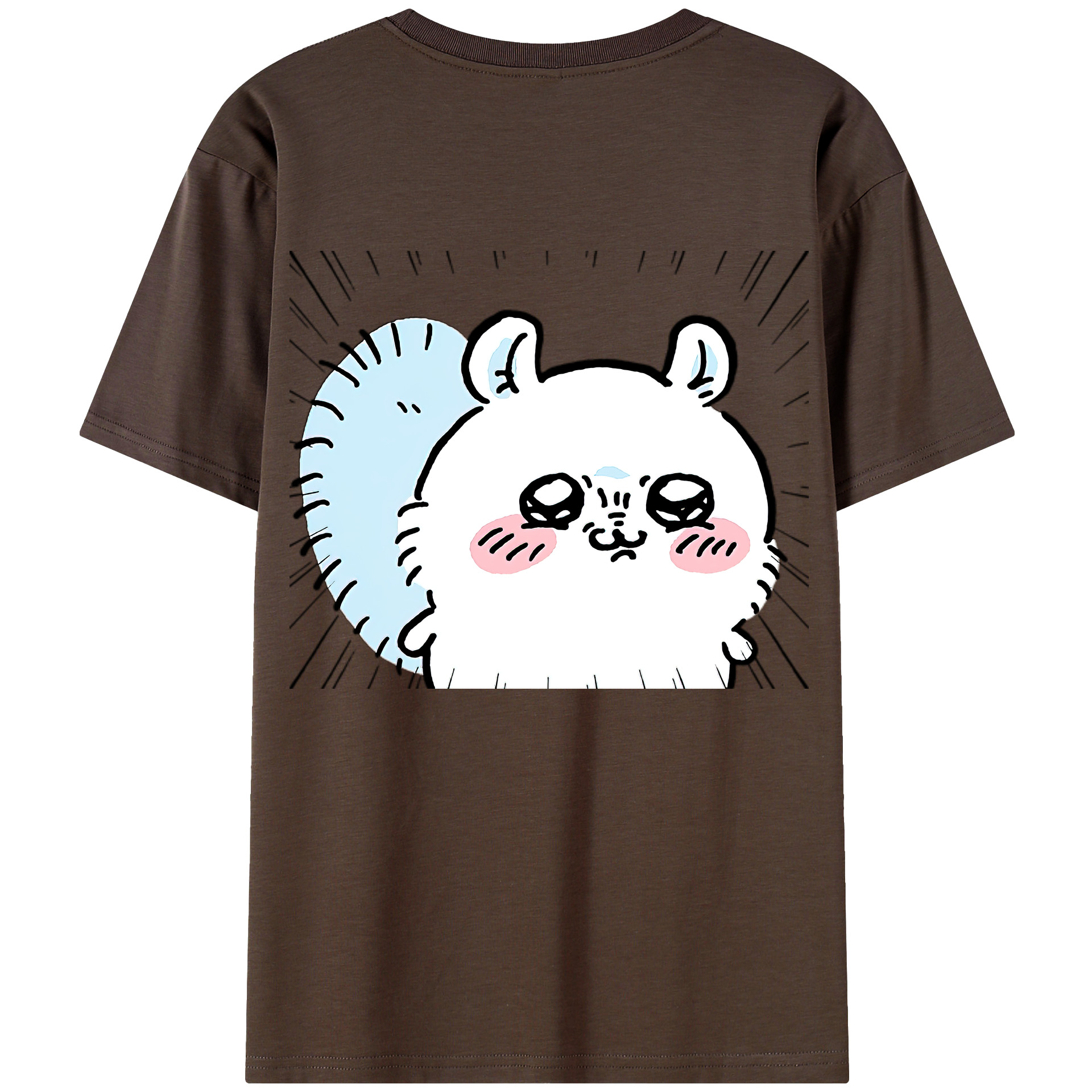 （画像用） ちいかわ モモンガ Chii-kawa Momonga 綿100％半袖Tシャツ（背面プリント）