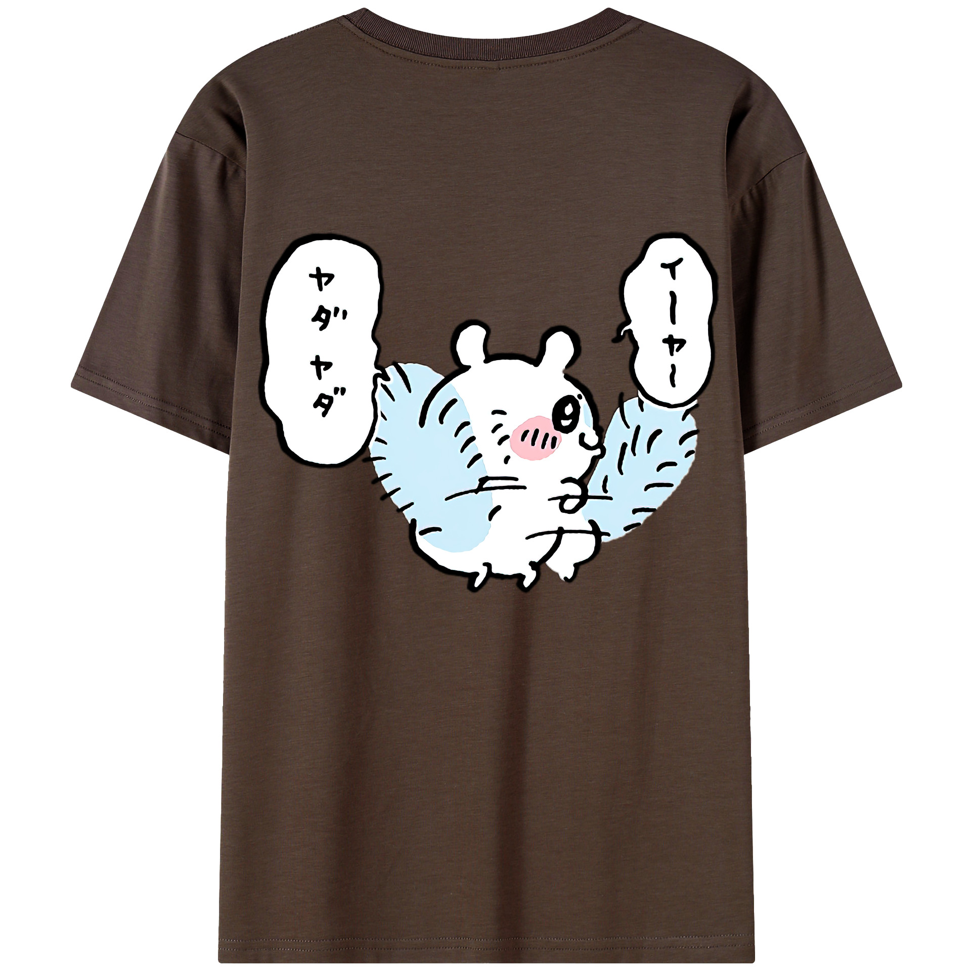（画像用） ちいかわ モモンガ Chii-kawa Momonga 綿100％半袖Tシャツ（背面プリント）