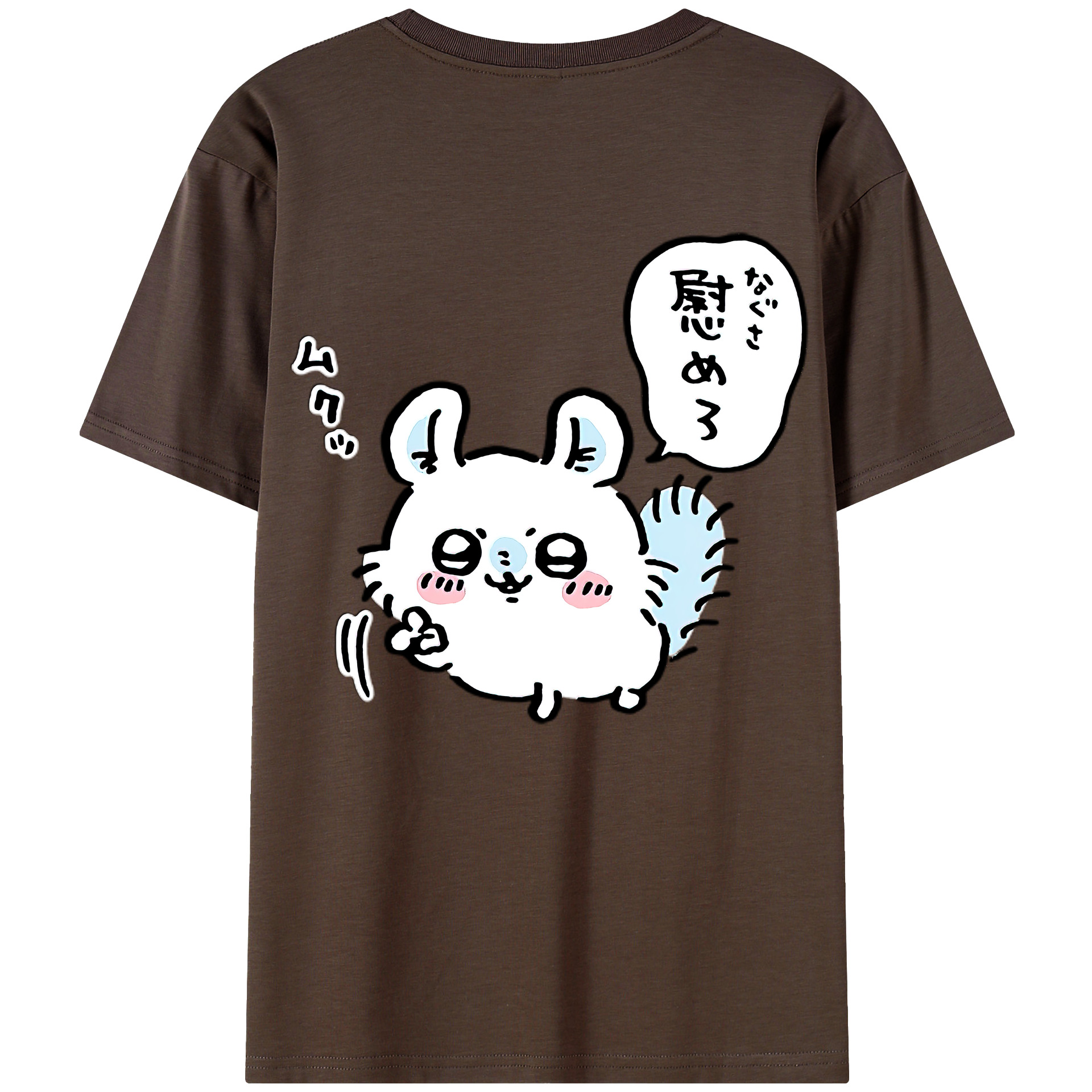 （画像用） ちいかわ モモンガ Chii-kawa Momonga 綿100％半袖Tシャツ（背面プリント）