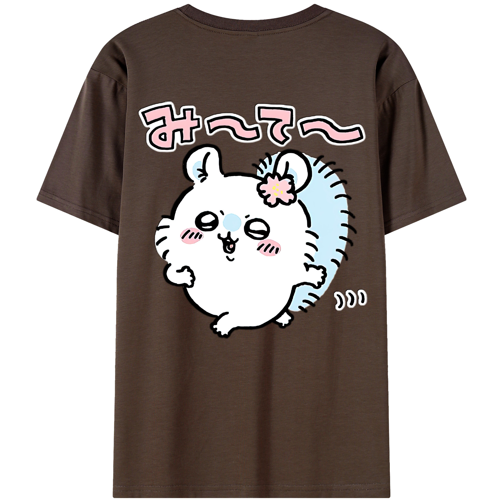 （画像用） ちいかわ モモンガ Chii-kawa Momonga 綿100％半袖Tシャツ（背面プリント）