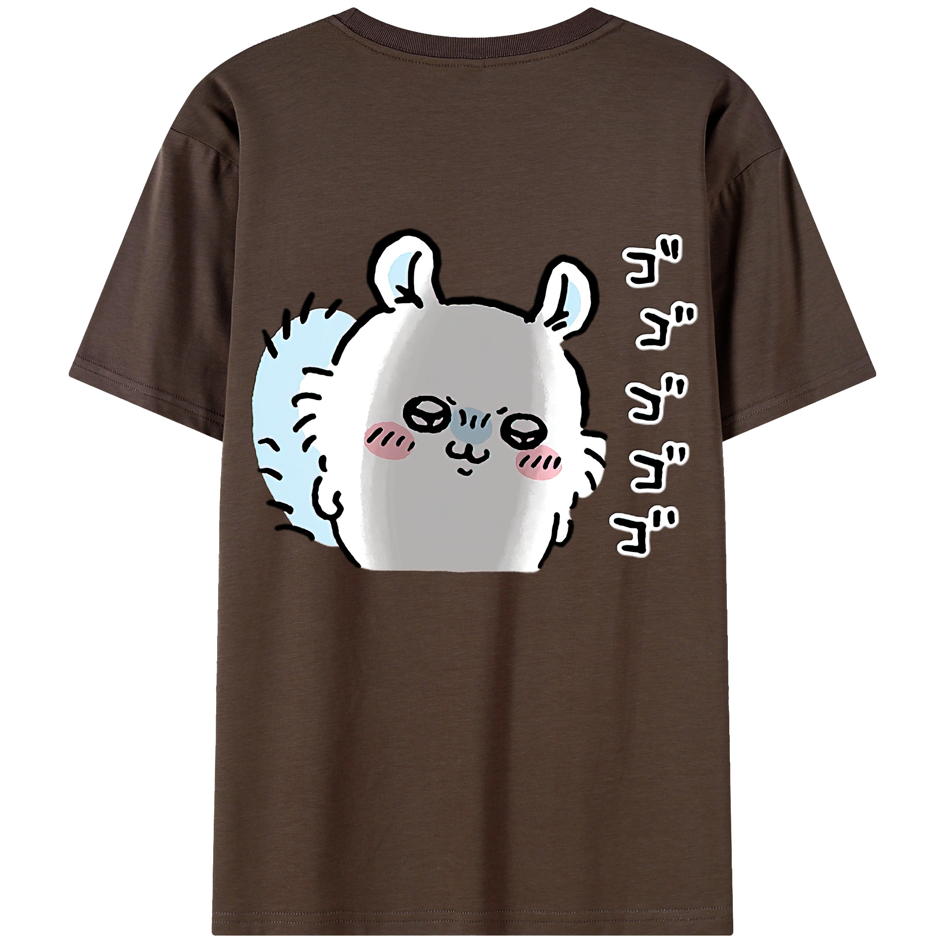 （画像用） ちいかわ モモンガ Chii-kawa Momonga 綿100％半袖Tシャツ（背面プリント）