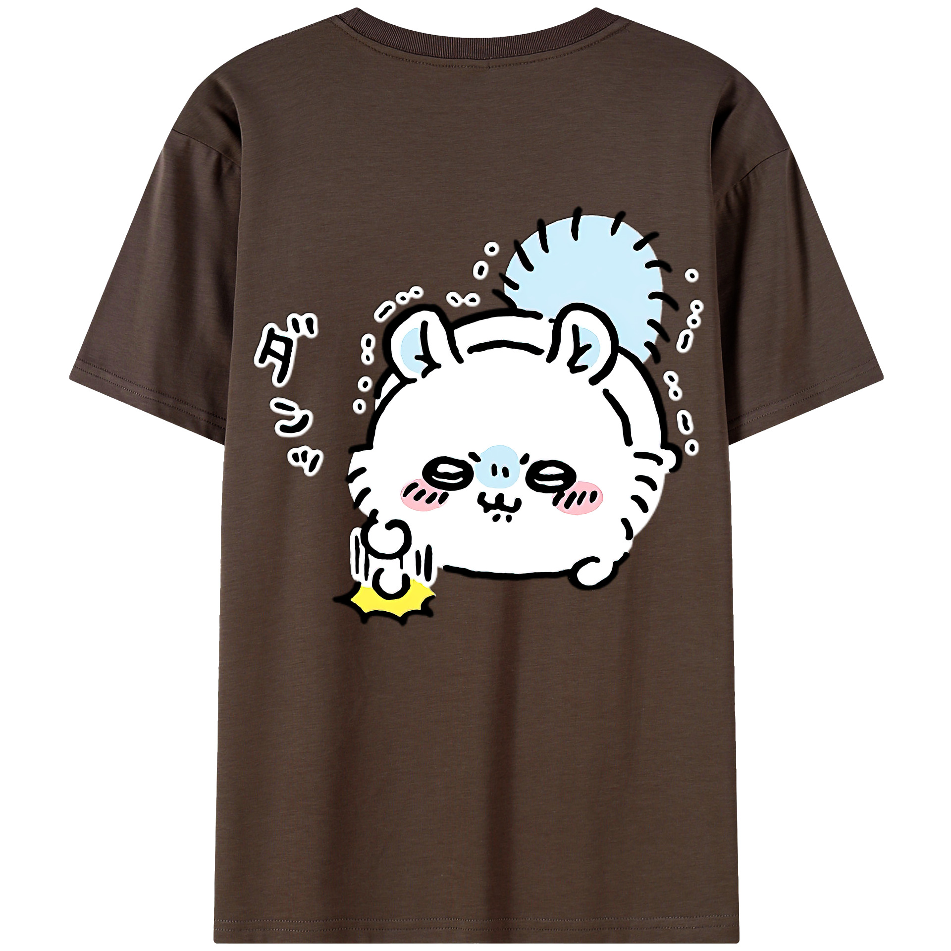 （画像用） ちいかわ モモンガ Chii-kawa Momonga 綿100％半袖Tシャツ（背面プリント）