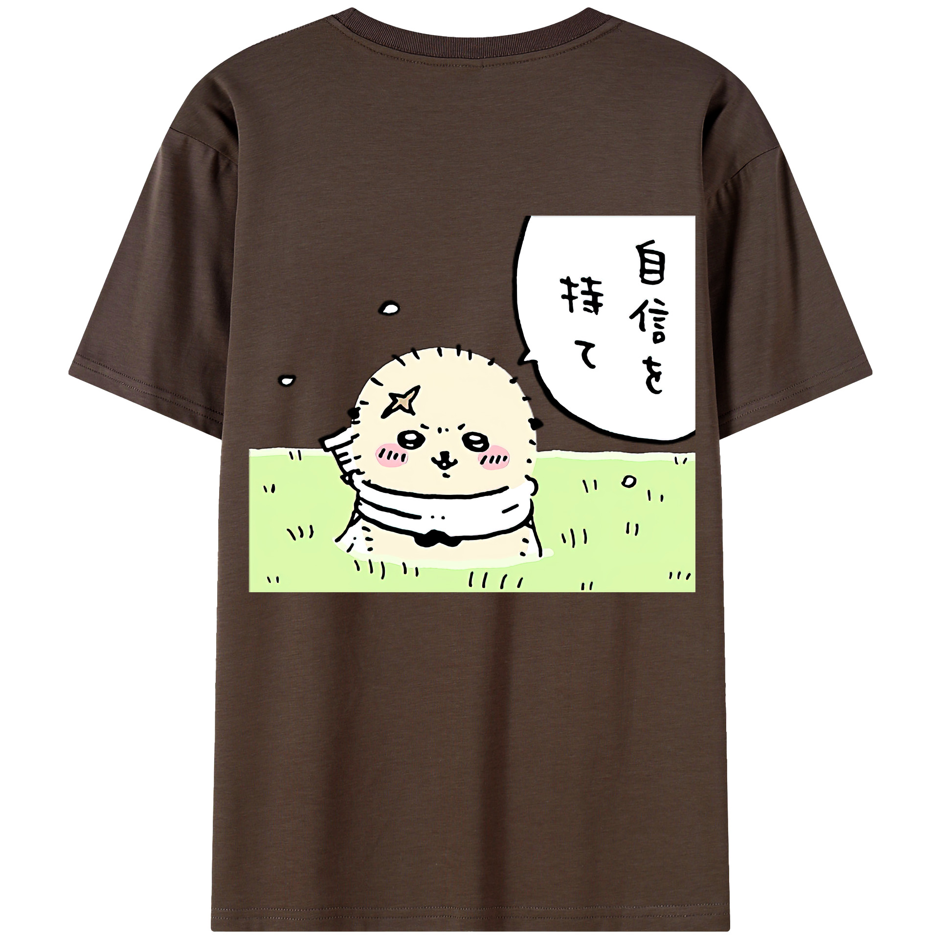 （画像用） ちいかわ ラッコ Chii-kawa Sea otter 綿100％半袖Tシャツ（背面プリント）