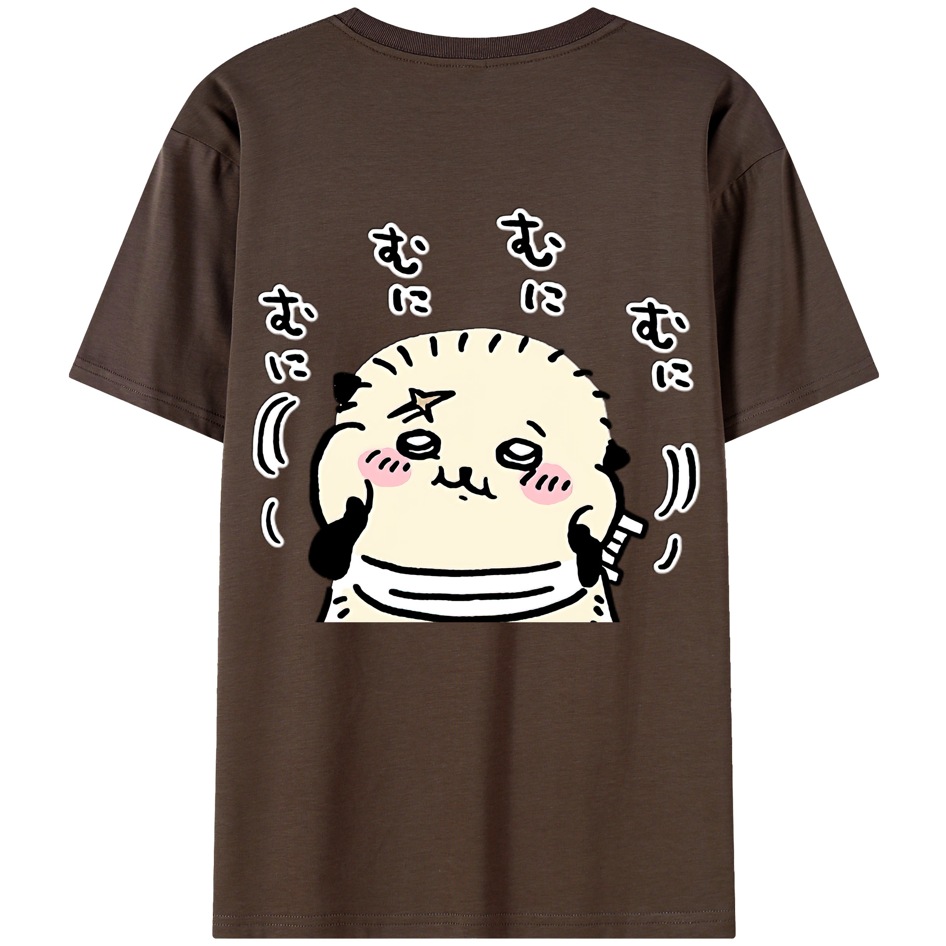 （画像用） ちいかわ ラッコ Chii-kawa Sea otter 綿100％半袖Tシャツ（背面プリント）