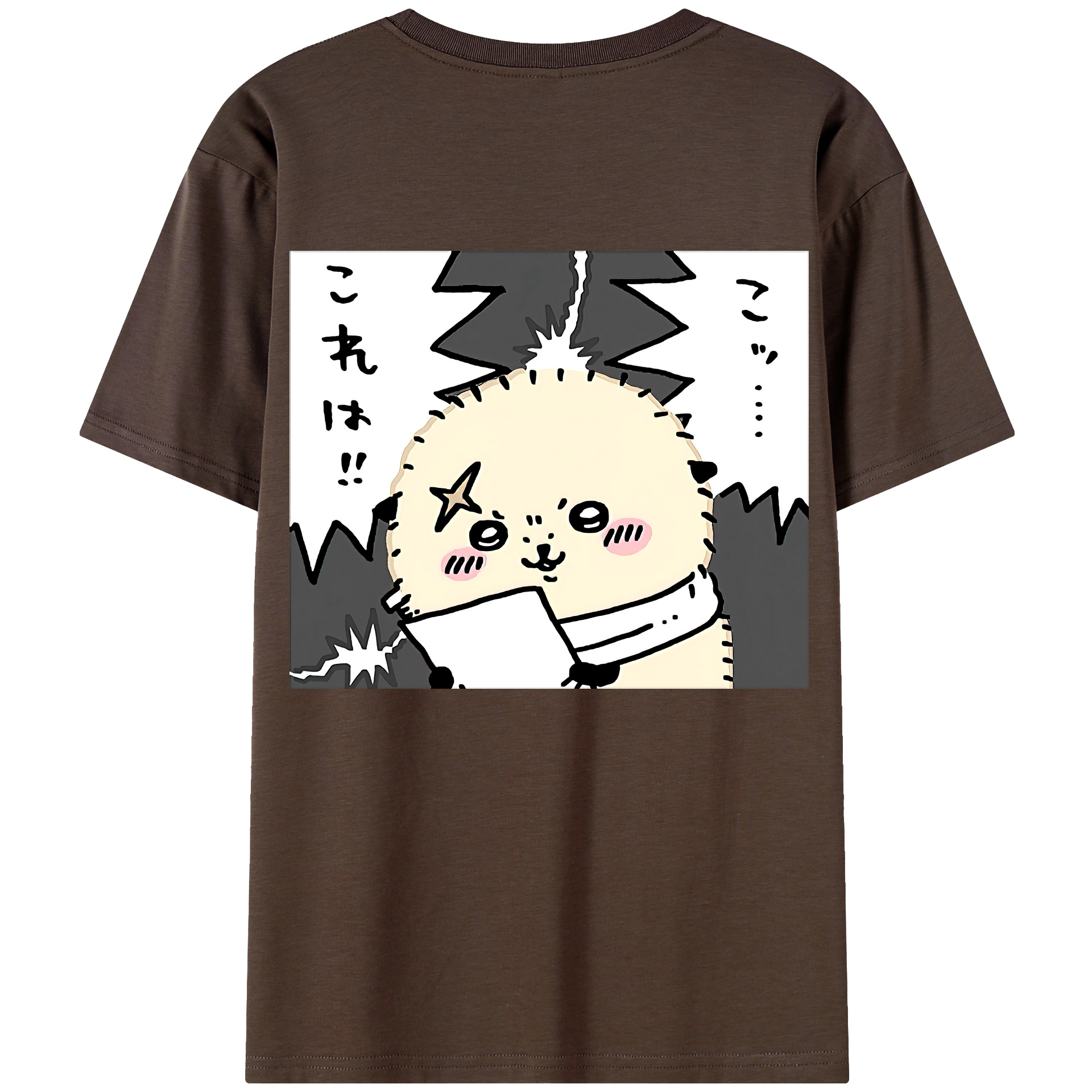 （画像用） ちいかわ ラッコ Chii-kawa Sea otter 綿100％半袖Tシャツ（背面プリント）
