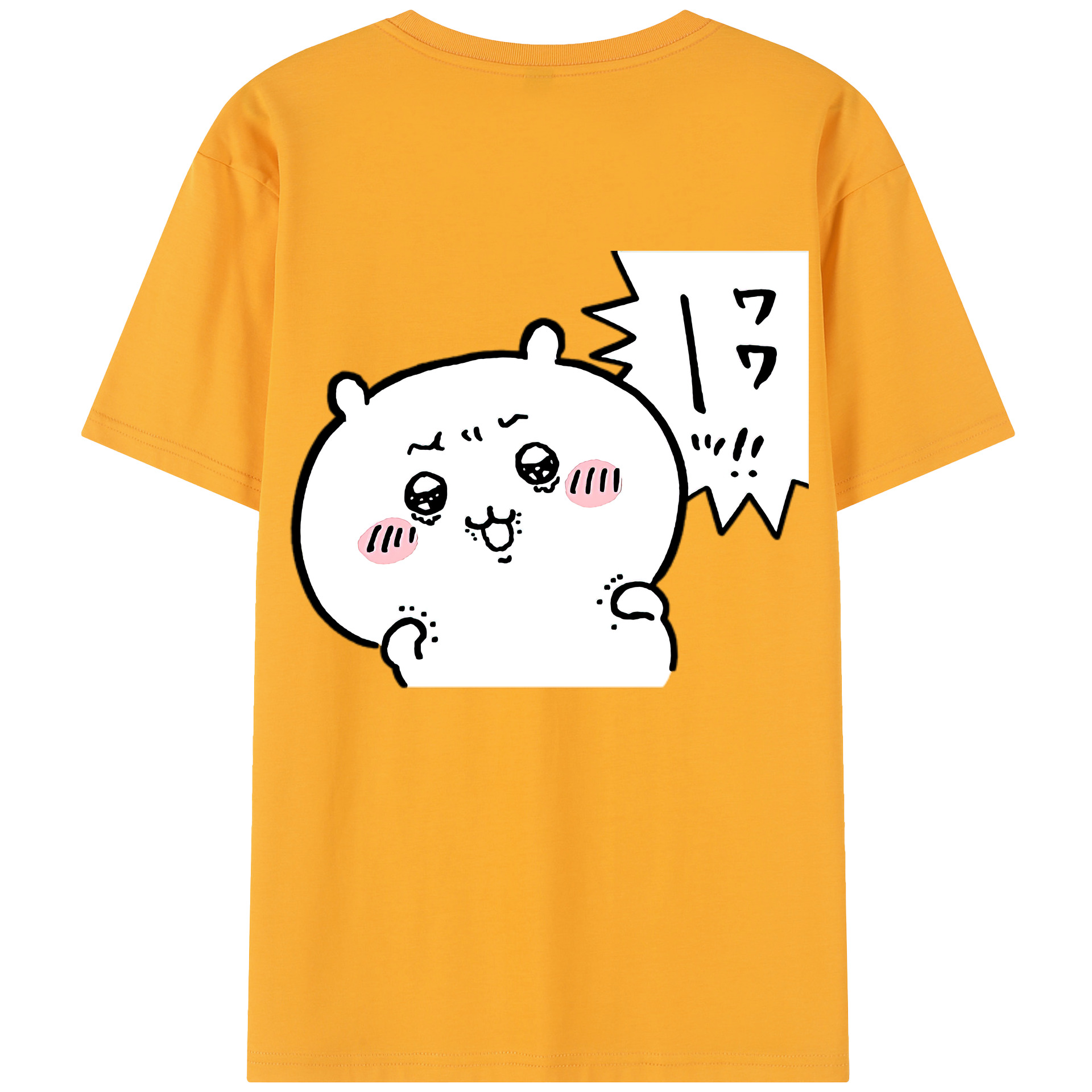 （画像用） ちいかわ ちいかわ Chii-kawa chiikawa 綿100％半袖Tシャツ（背面プリント）