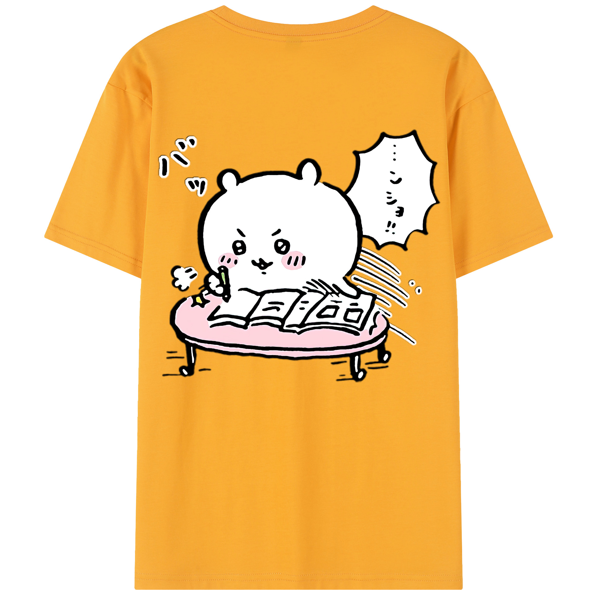 （画像用） ちいかわ ちいかわ Chii-kawa chiikawa 綿100％半袖Tシャツ（背面プリント）