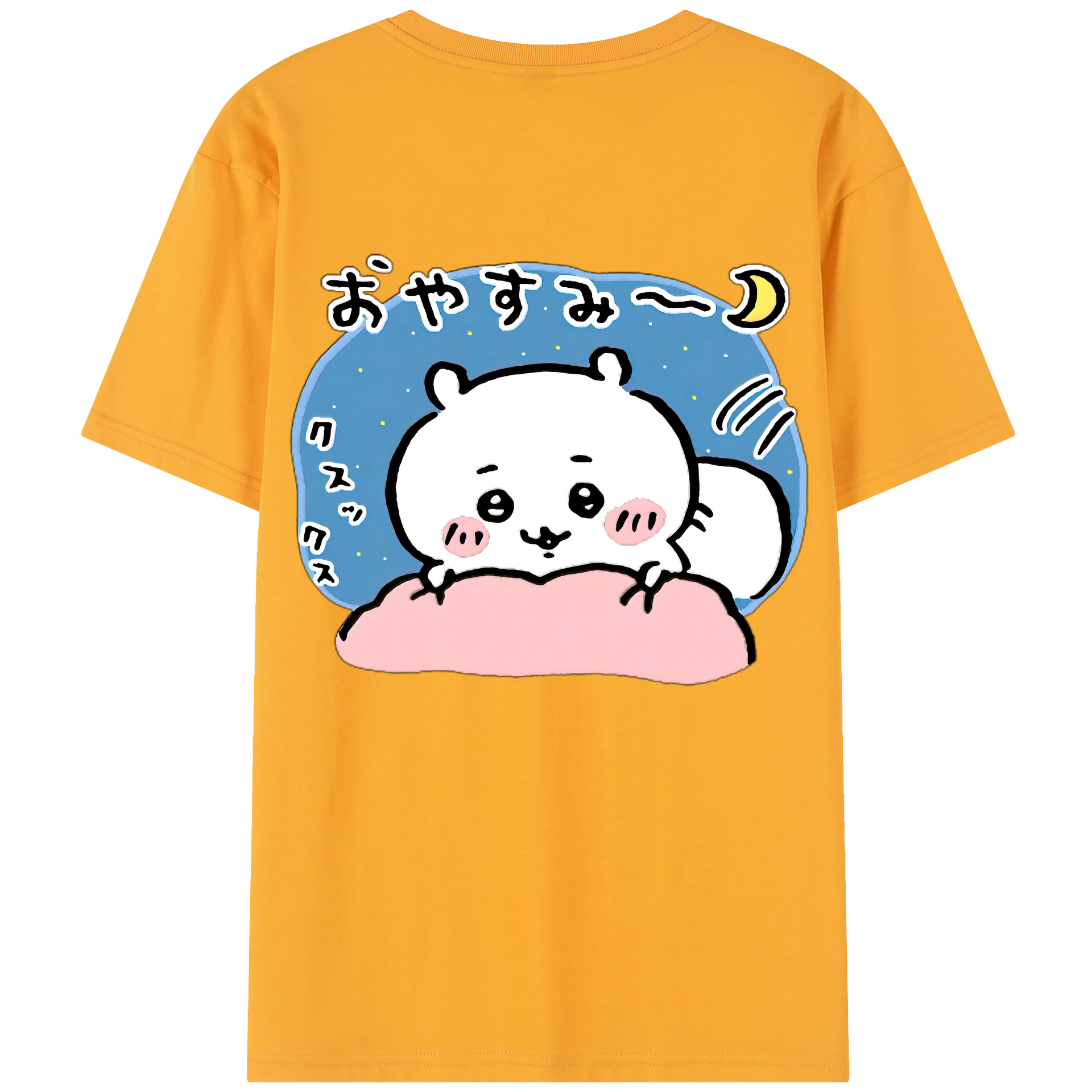 （画像用） ちいかわ ちいかわ Chii-kawa chiikawa 綿100％半袖Tシャツ（背面プリント）