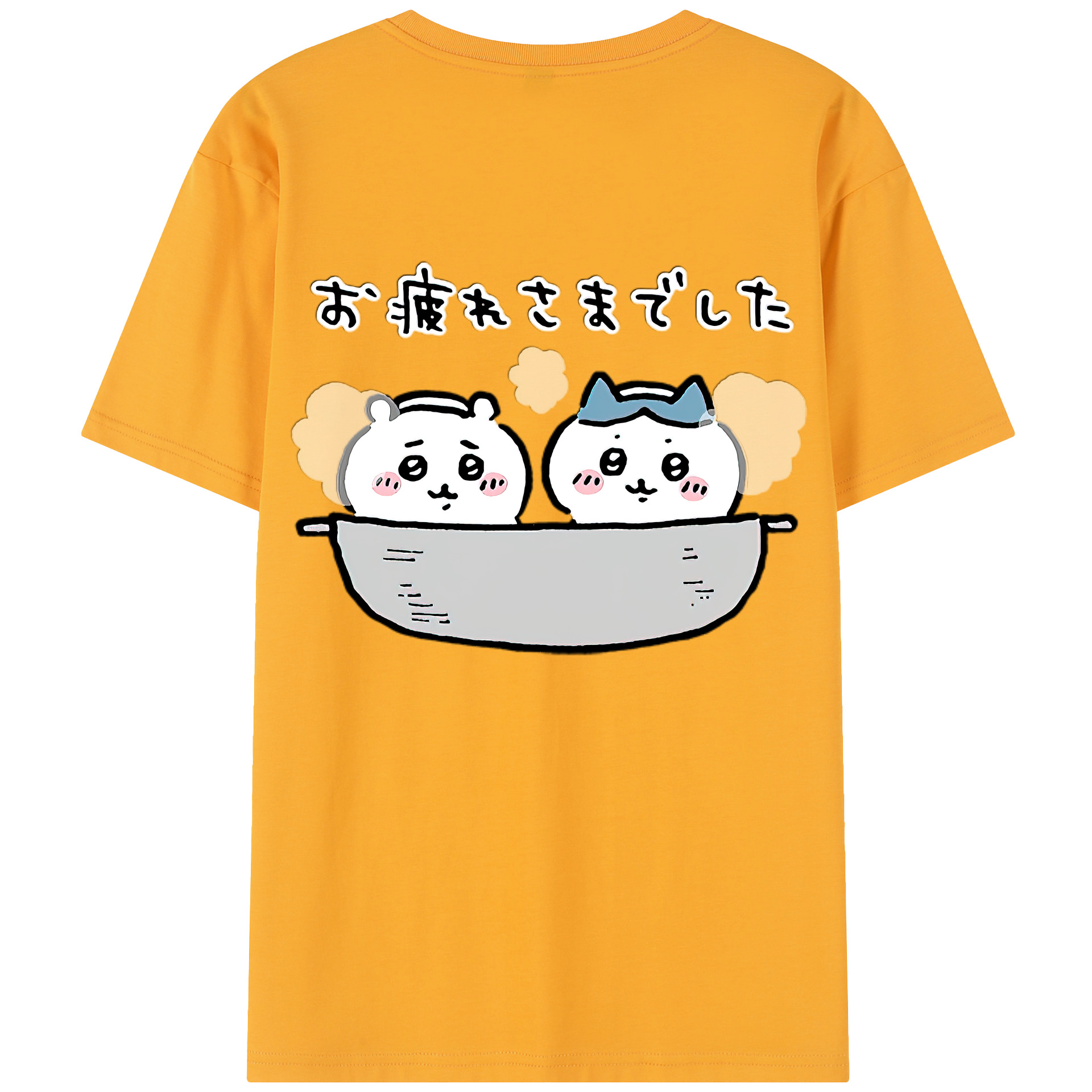 （画像用） ちいかわ ハチワレ Chii-kawa hachiware 綿100％半袖Tシャツ（背面プリント）