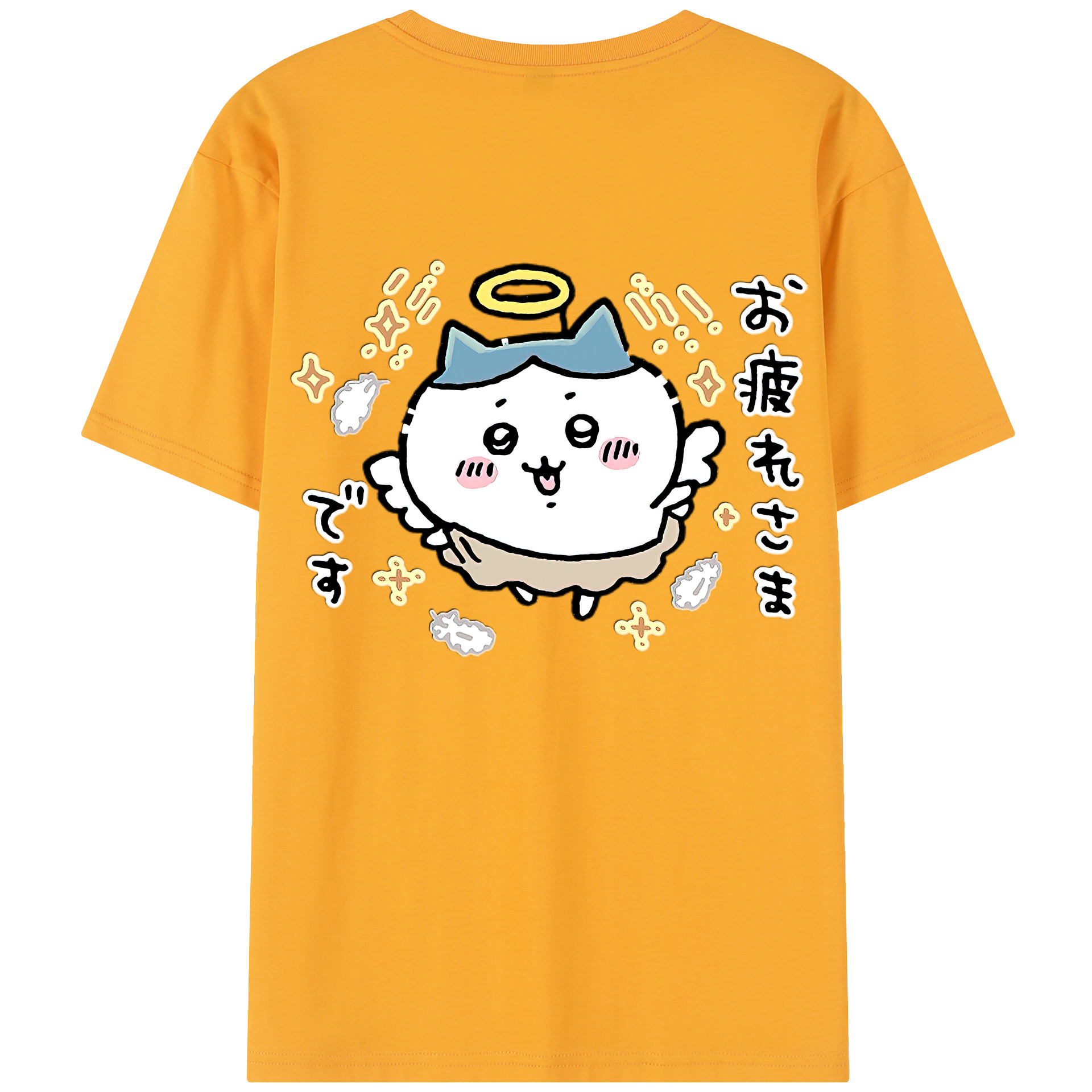 （画像用） ちいかわ ハチワレ Chii-kawa hachiware 綿100％半袖Tシャツ（背面プリント）
