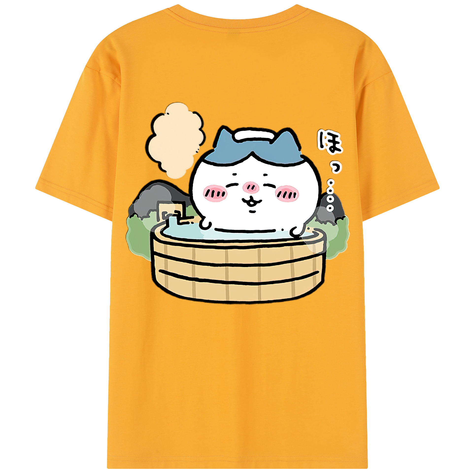 （画像用） ちいかわ ハチワレ Chii-kawa hachiware 綿100％半袖Tシャツ（背面プリント）
