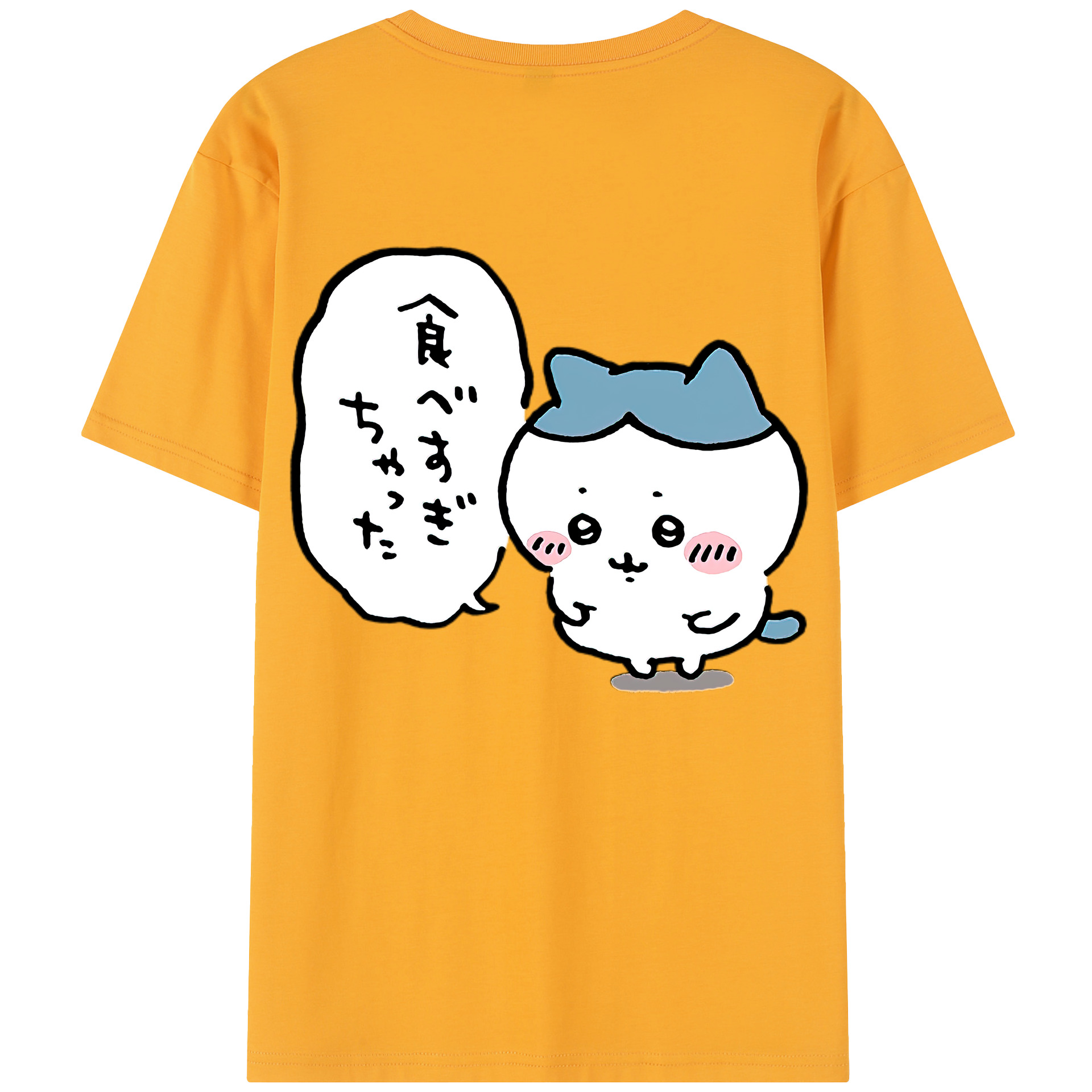 （画像用） ちいかわ ハチワレ Chii-kawa hachiware 綿100％半袖Tシャツ（背面プリント）