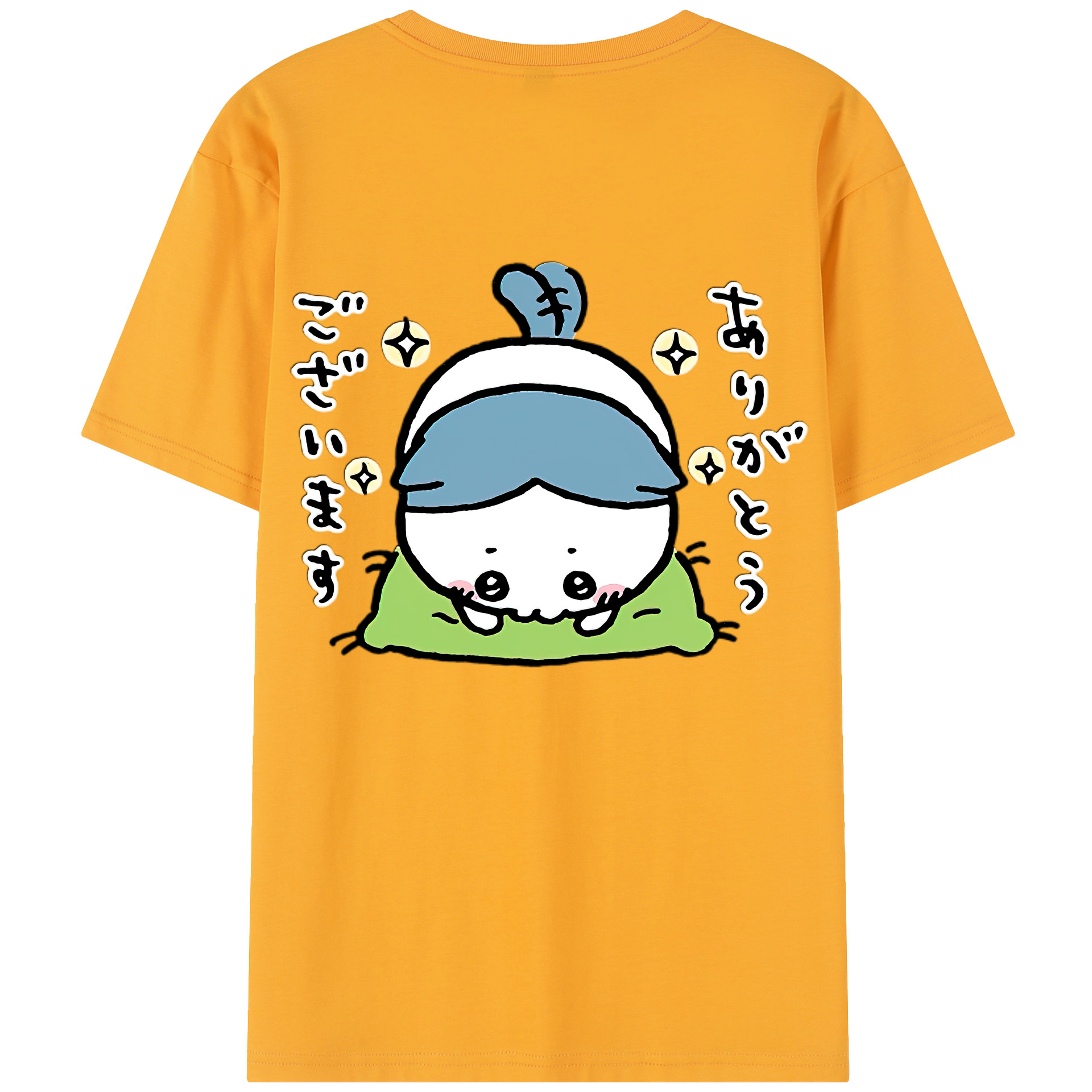 （画像用） ちいかわ ハチワレ Chii-kawa hachiware 綿100％半袖Tシャツ（背面プリント）