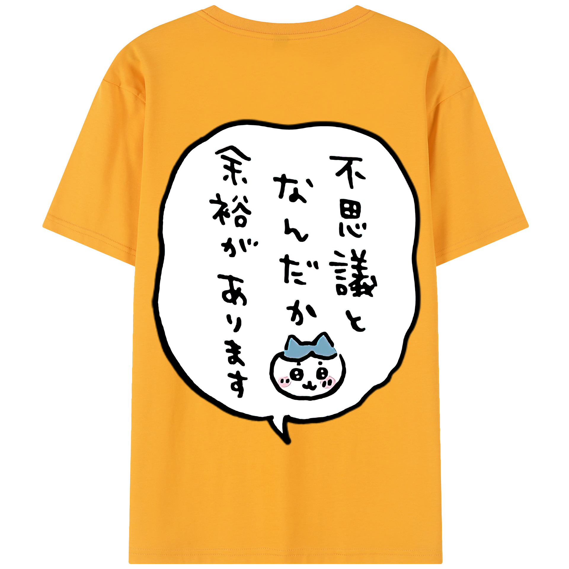 （画像用） ちいかわ ハチワレ Chii-kawa hachiware 綿100％半袖Tシャツ（背面プリント）
