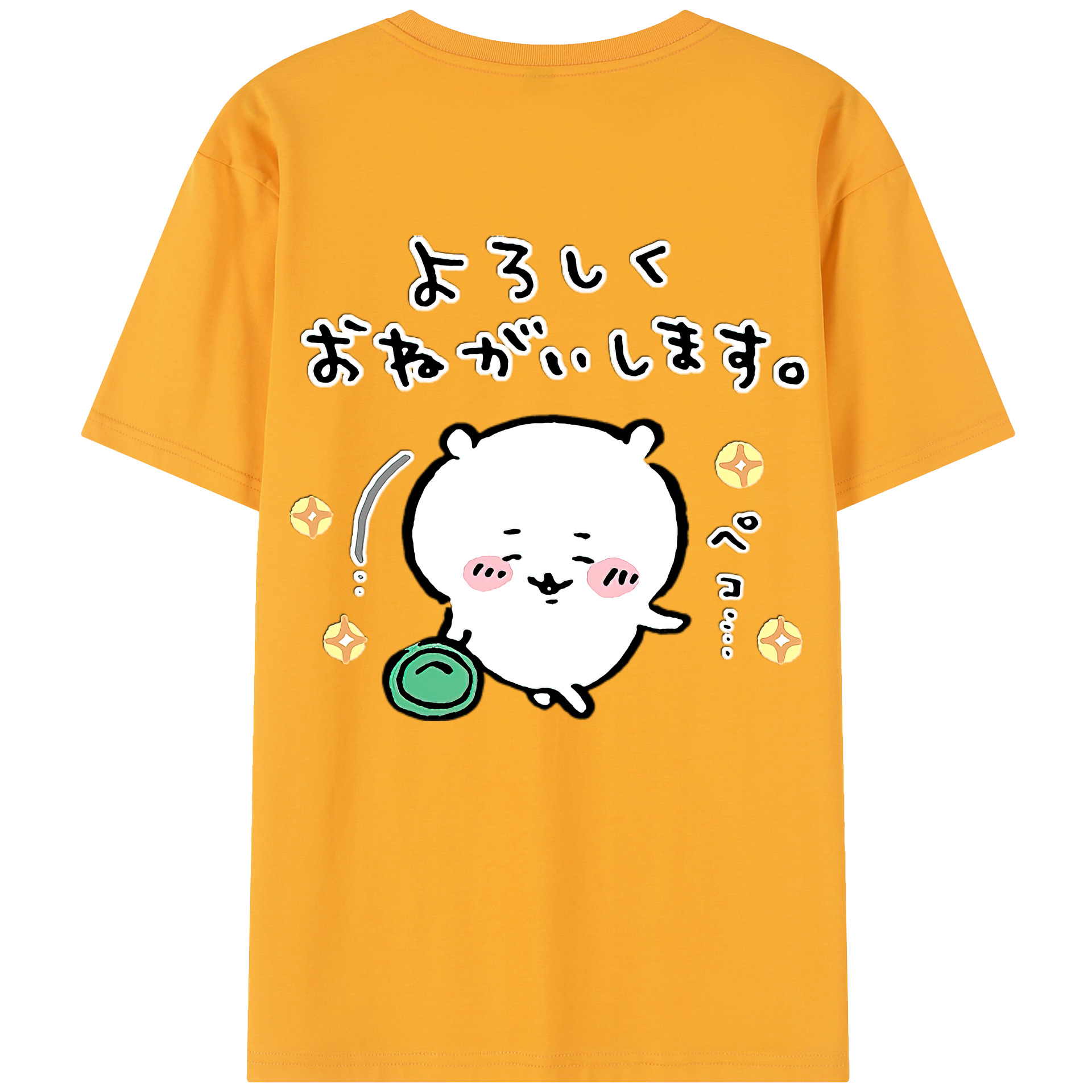 （画像用） ちいかわ ちいかわ Chii-kawa chiikawa 綿100％半袖Tシャツ（背面プリント）