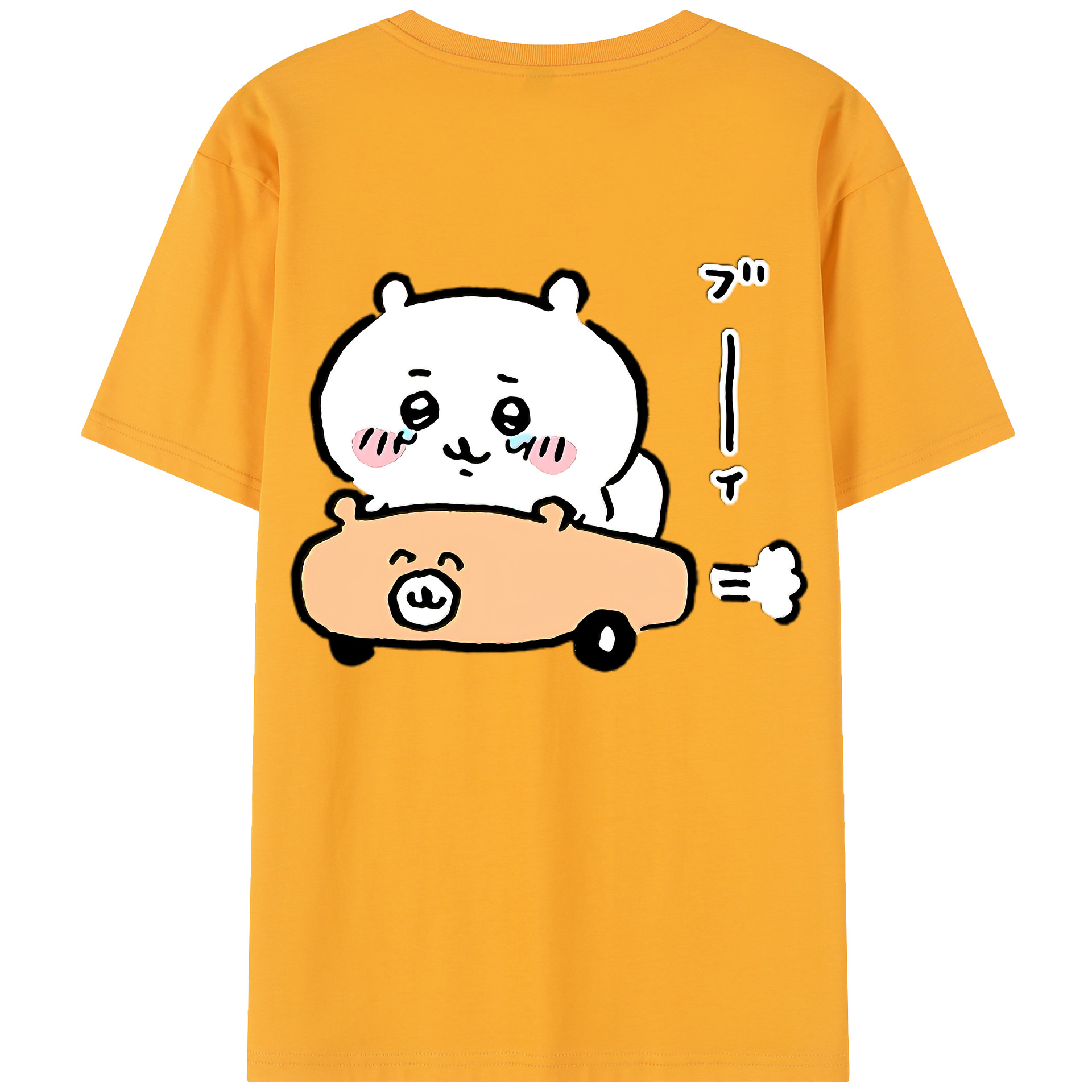 （画像用） ちいかわ ちいかわ Chii-kawa chiikawa 綿100％半袖Tシャツ（背面プリント）